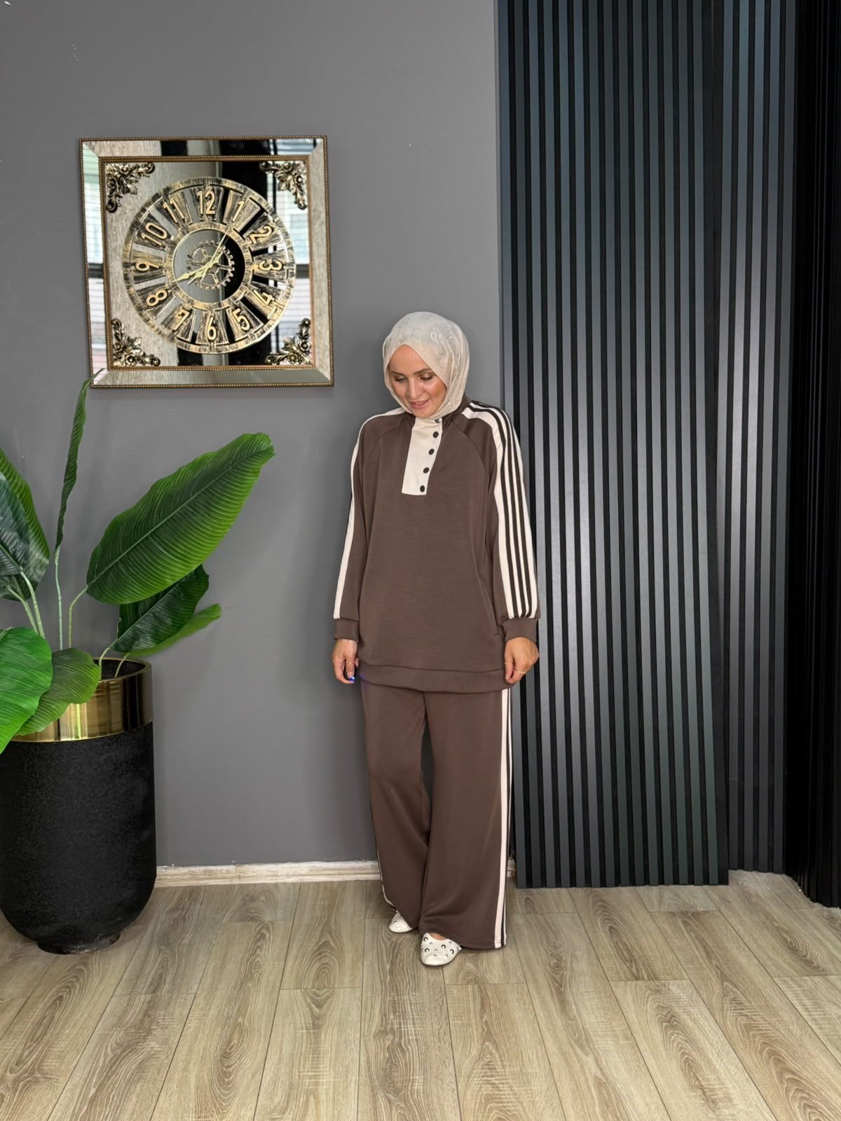 22936 LİNE TAKIM KAHVERENGİ 