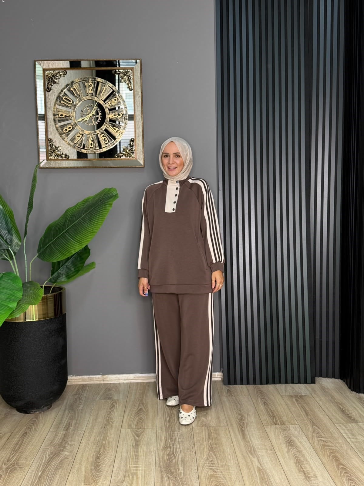22936 LİNE TAKIM KAHVERENGİ 