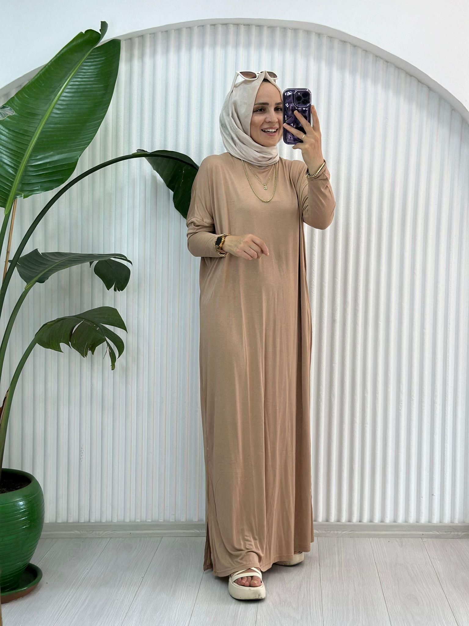 24234 PENYE ELBİSE CAMEL