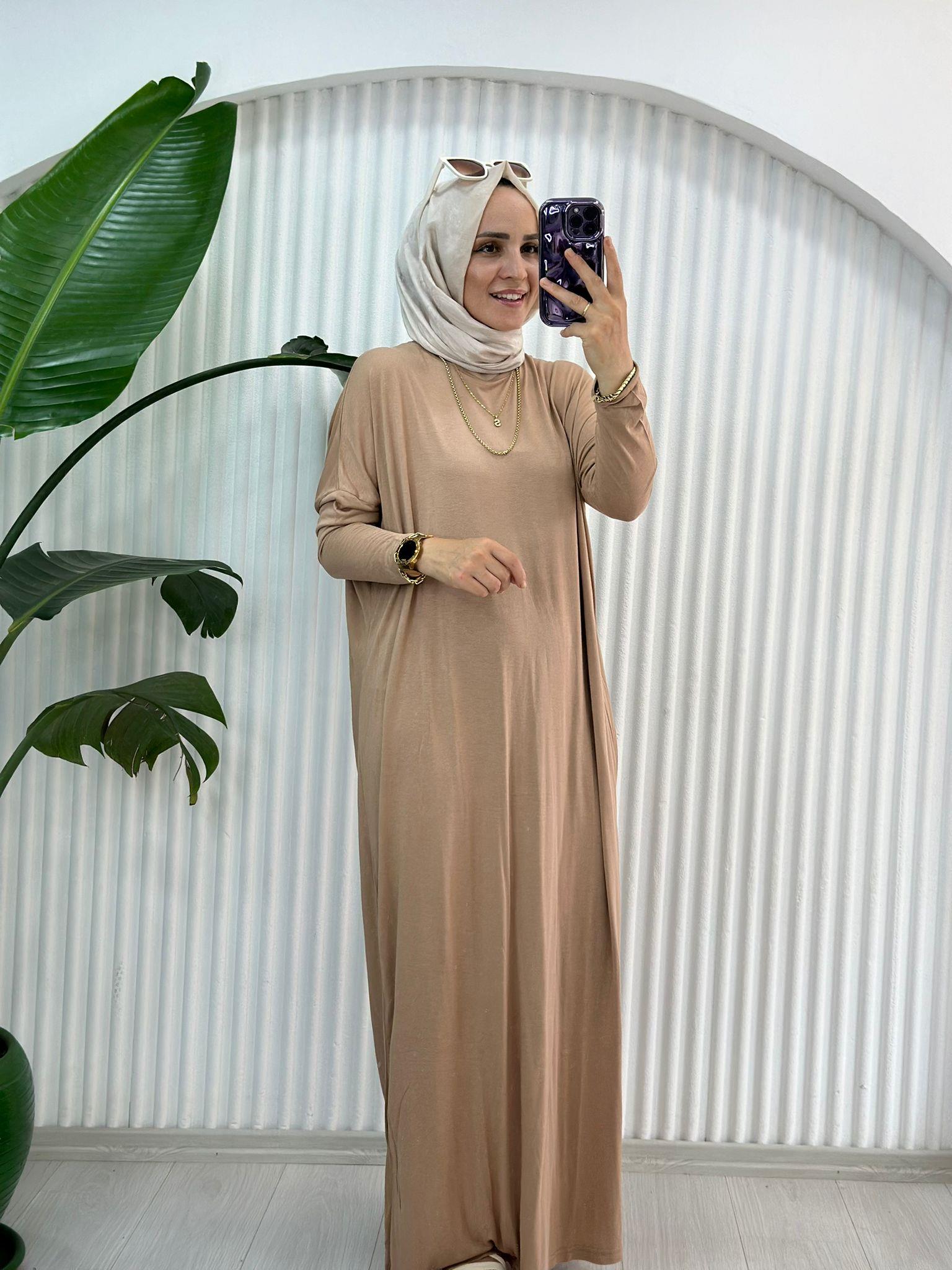 24234 PENYE ELBİSE CAMEL