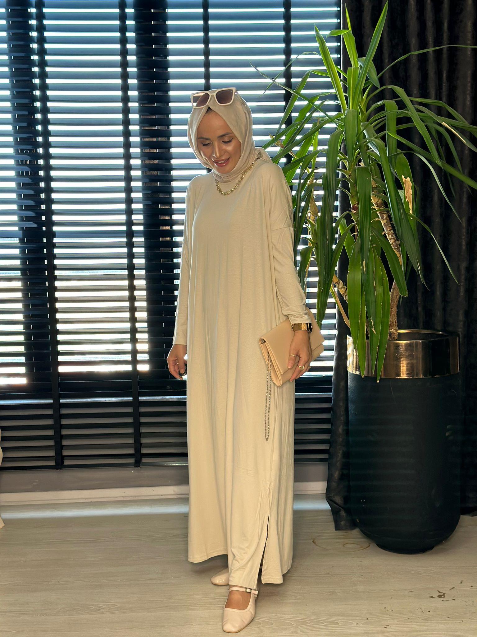 24234 PENYE ELBİSE KREM 