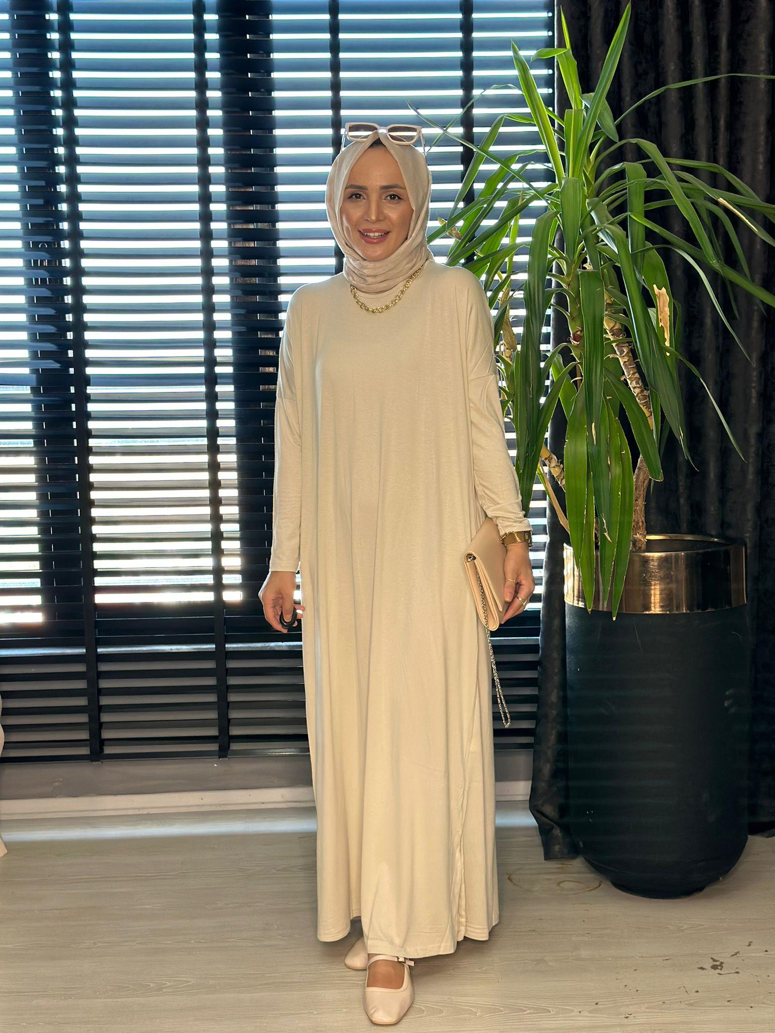 24234 PENYE ELBİSE KREM 