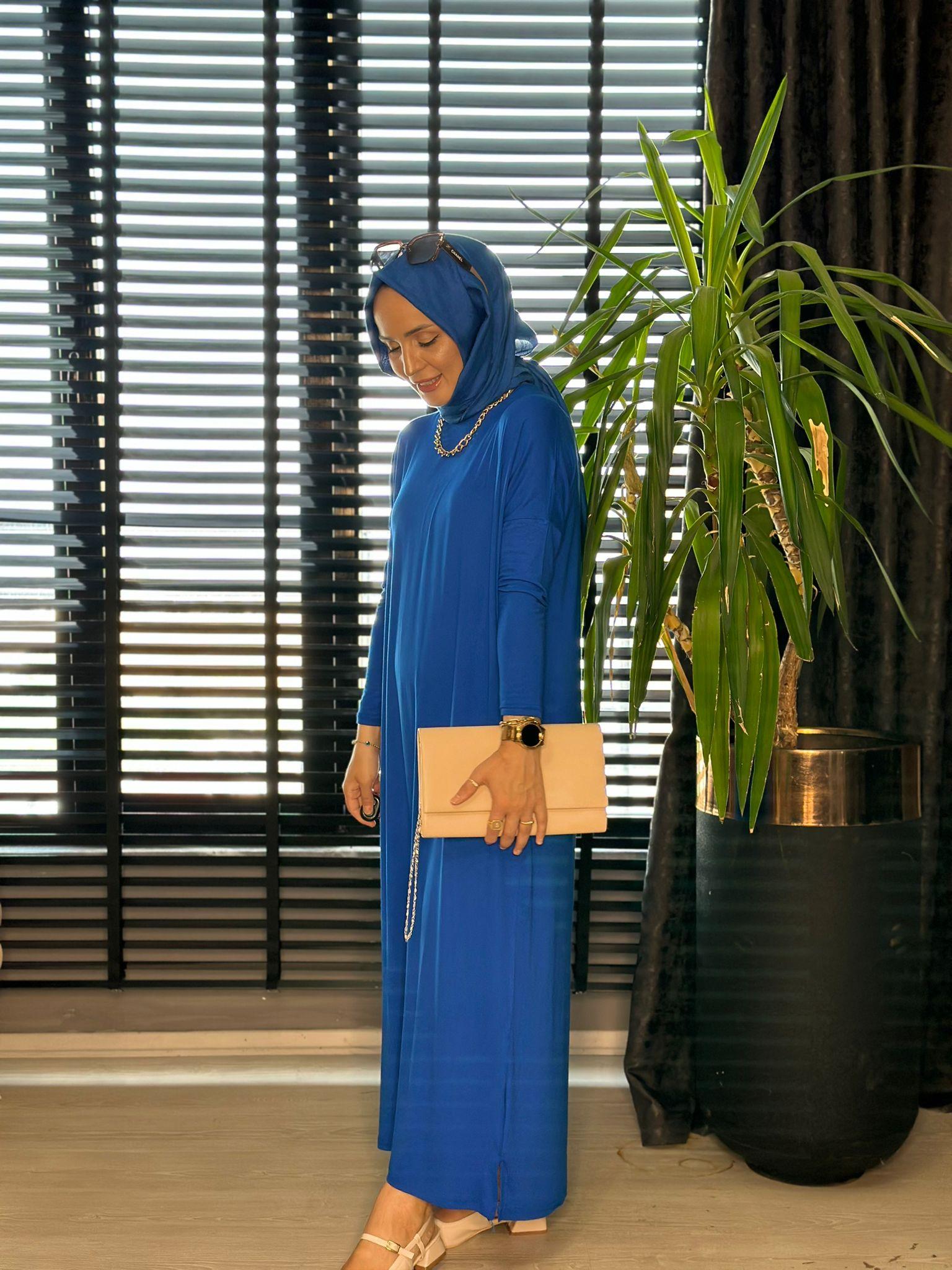 24234 PENYE ELBİSE MAVİ