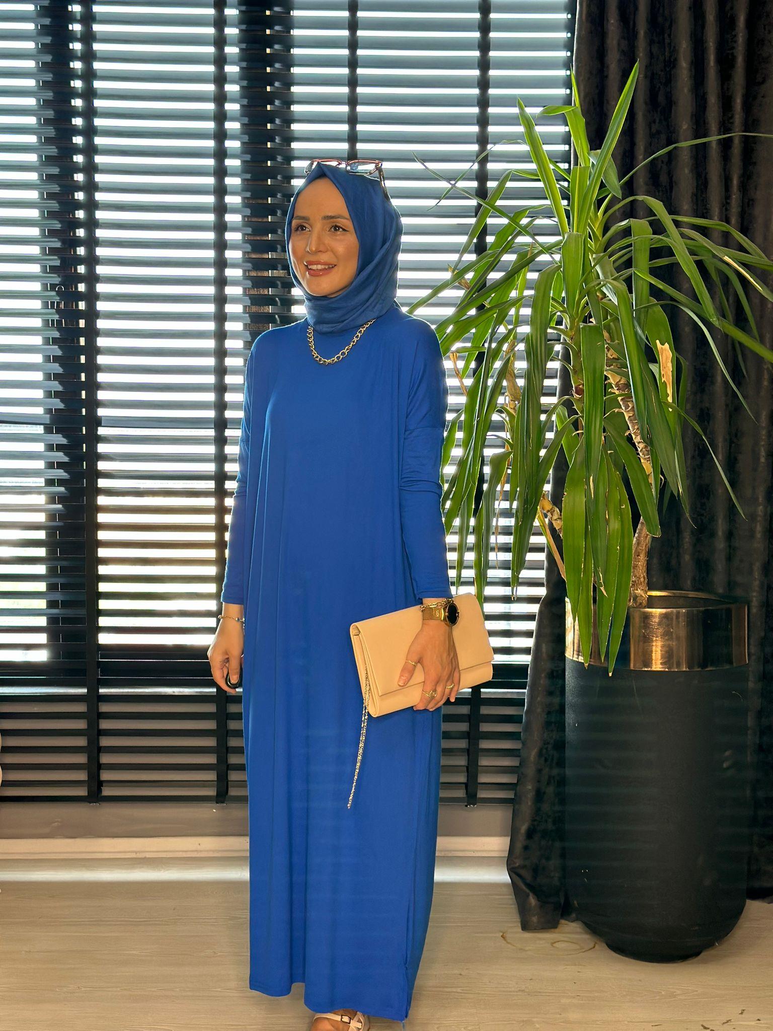 24234 PENYE ELBİSE MAVİ