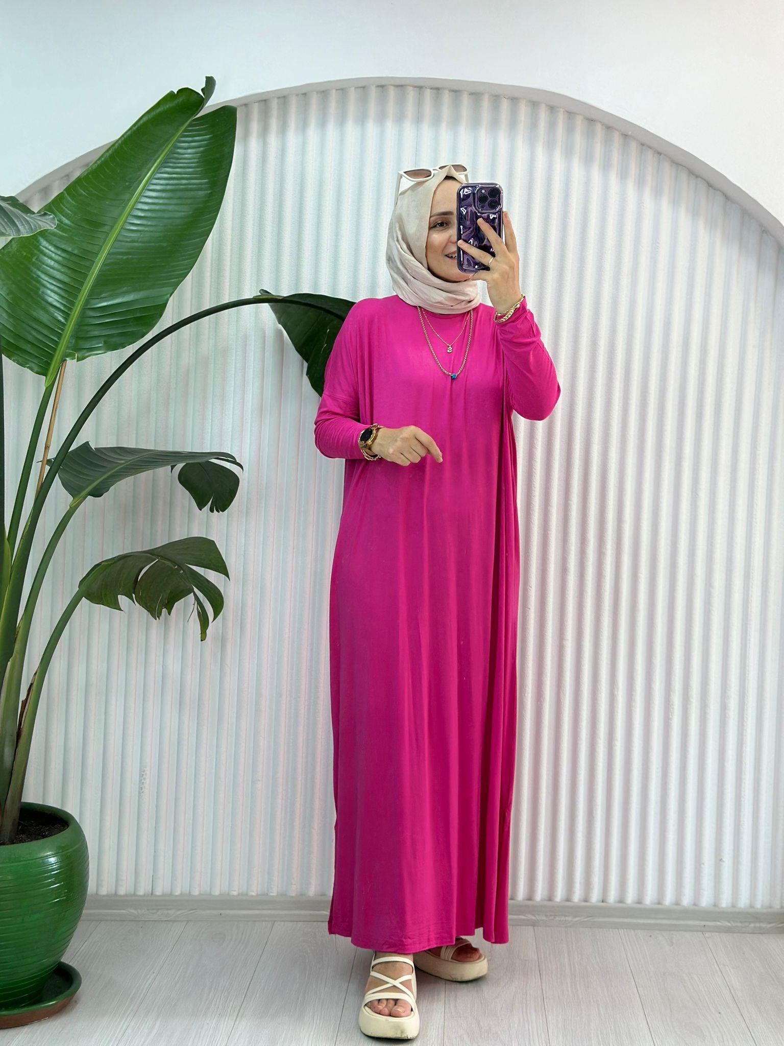 24234 PENYE ELBİSE PEMBE 