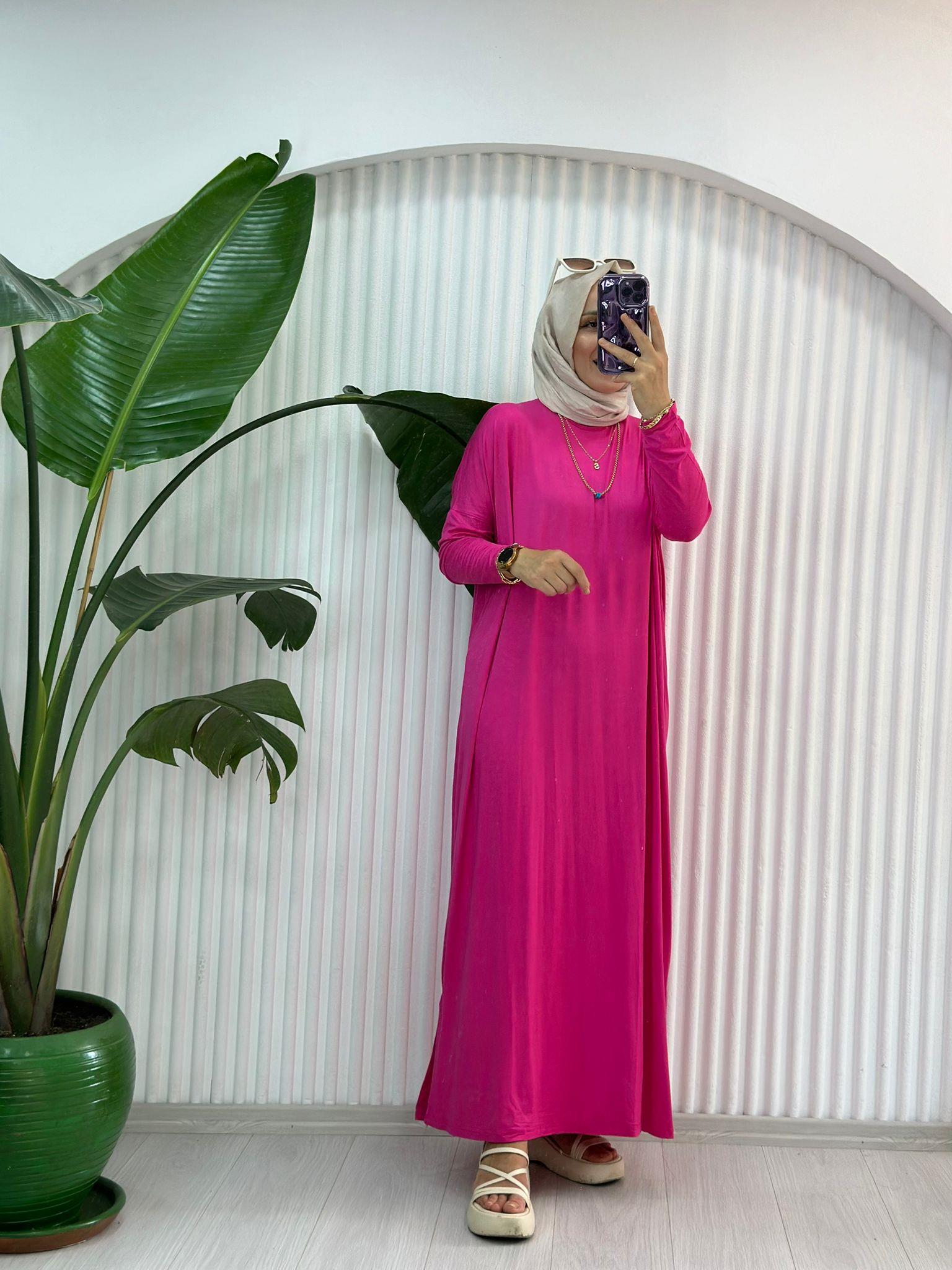 24234 PENYE ELBİSE PEMBE 