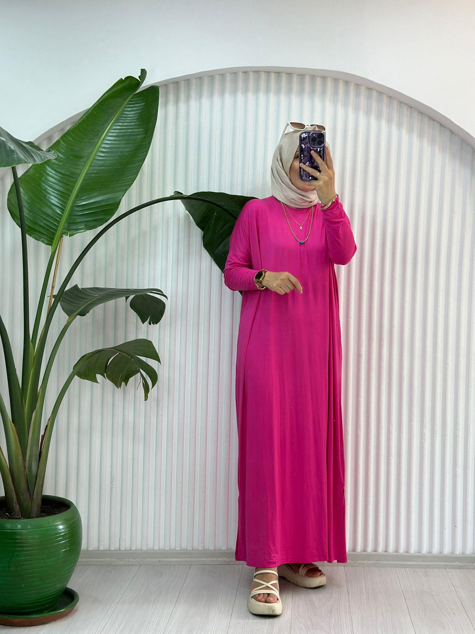 24234 PENYE ELBİSE PEMBE 