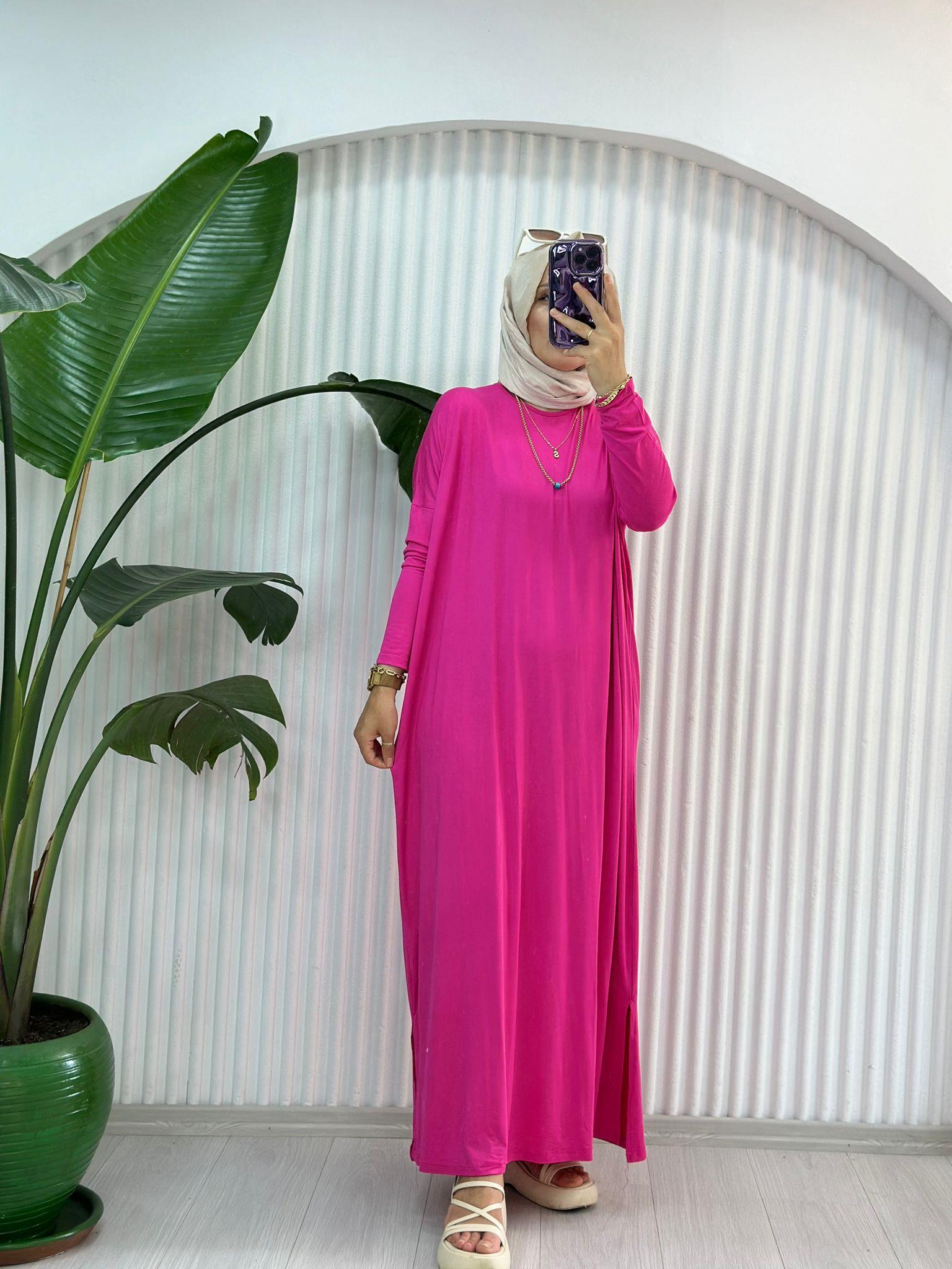 24234 PENYE ELBİSE PEMBE 