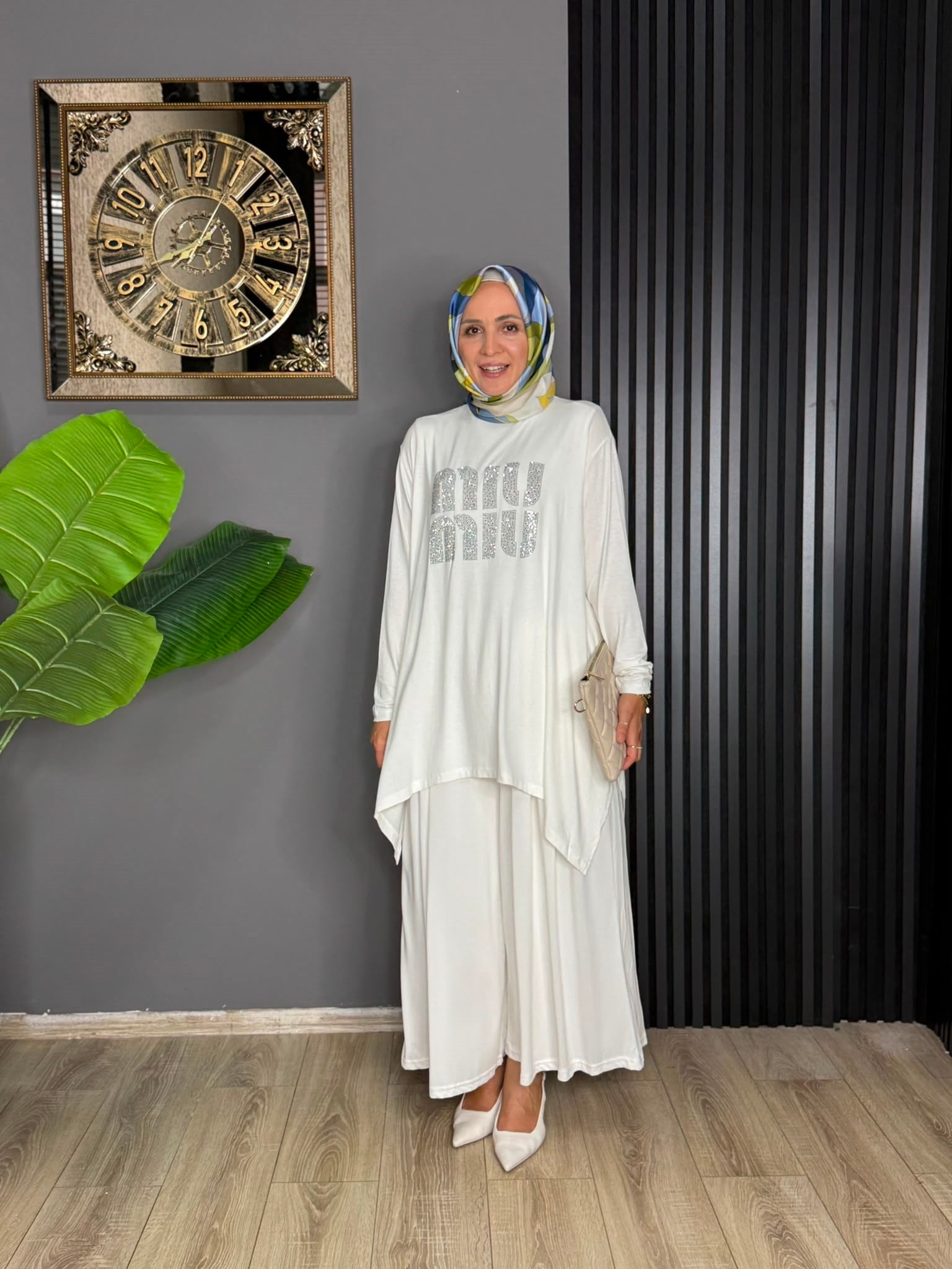 24277 MİU MİU PENYE TUNİK BEYAZ STD