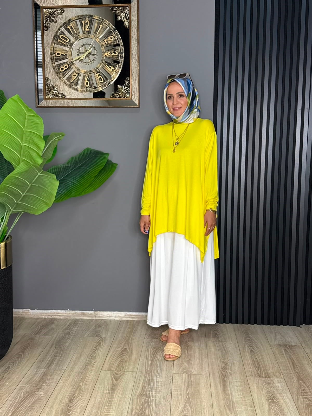 24278  PENYE KUMAŞ TUNİK  CİVCİV SARISI STD 
