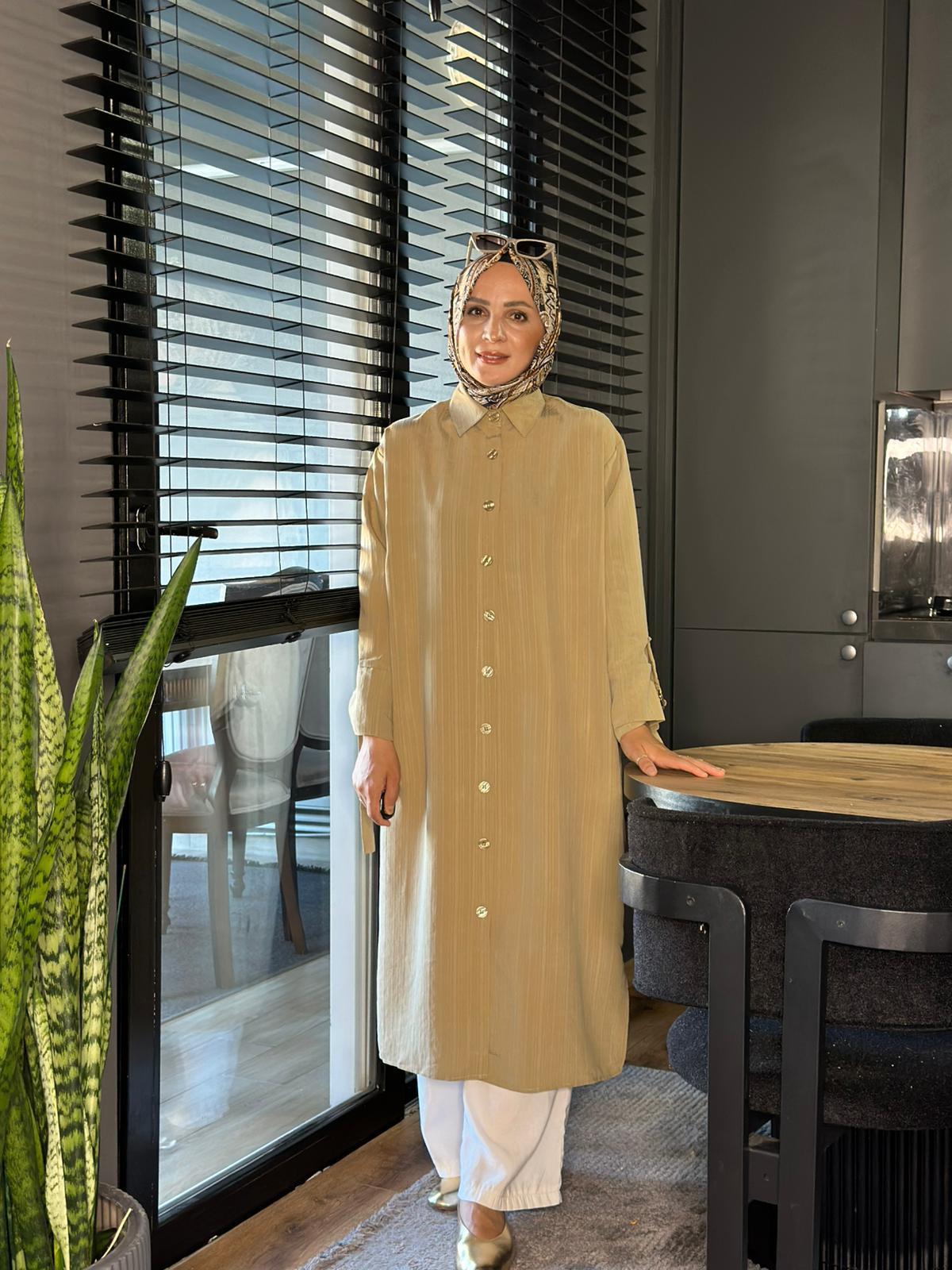 24333 KEMERLİ UZUN KAP VİZON S-M