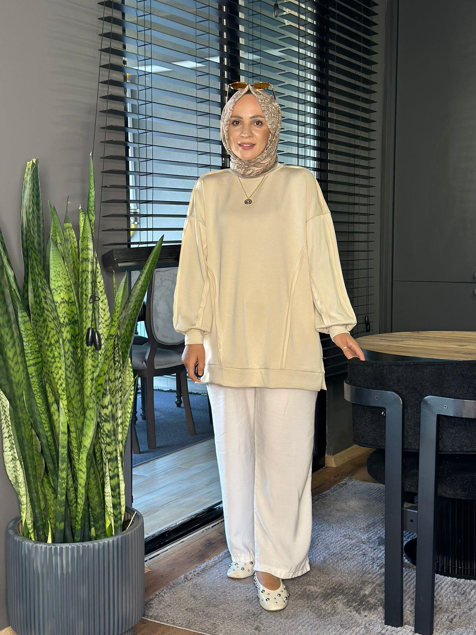 24334 OYSHO TUNİK BEJ