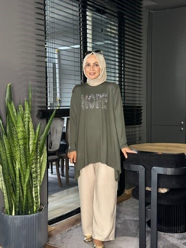 24342 TAŞLI HOPE TUNİK HAKİ