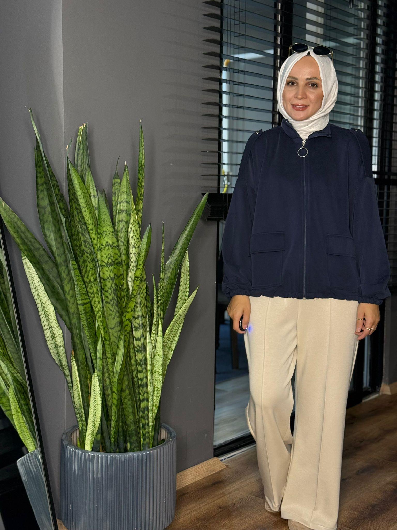 24354 CEPLİ LACİVERT OYSHO TUNİK 