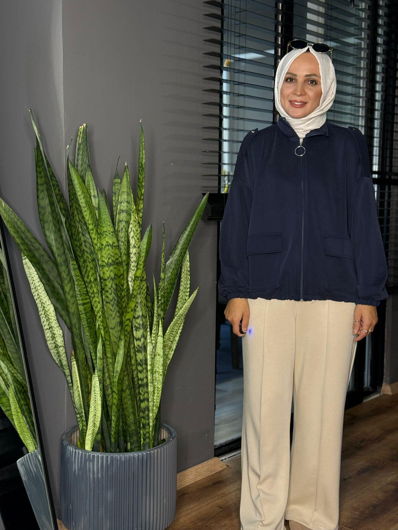 24354 CEPLİ LACİVERT OYSHO TUNİK 