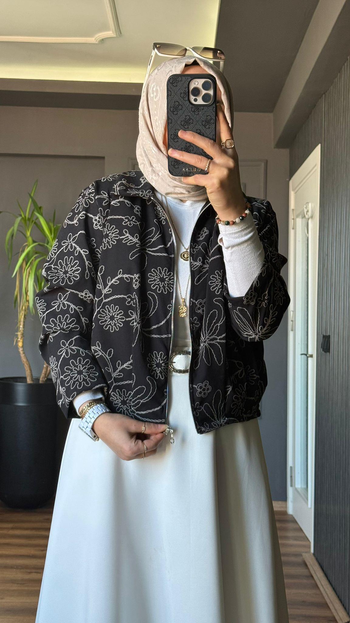 24391 BOMBER CEKET SİYAH 