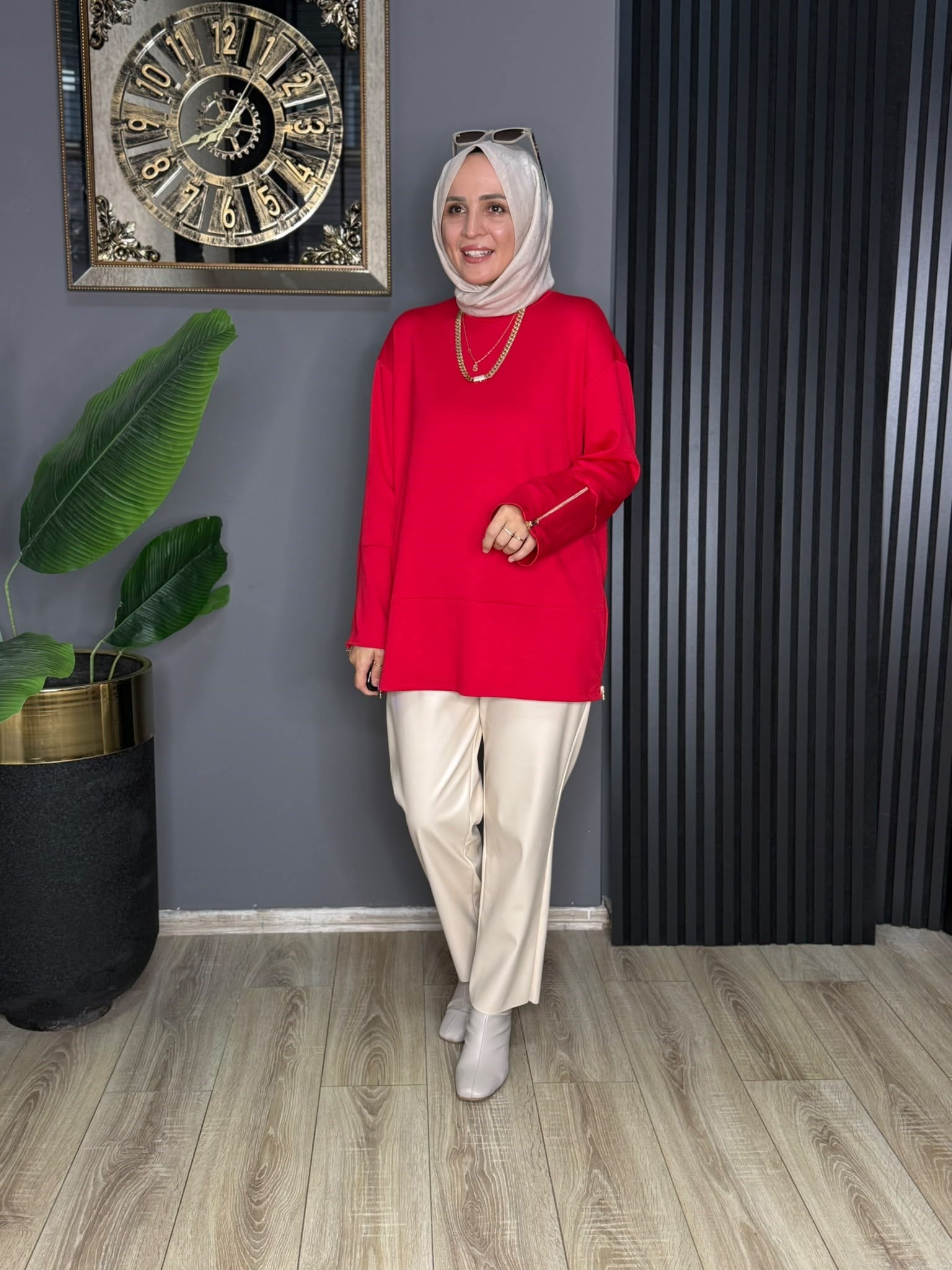 24452 LARA TUNİK KIRMIZI