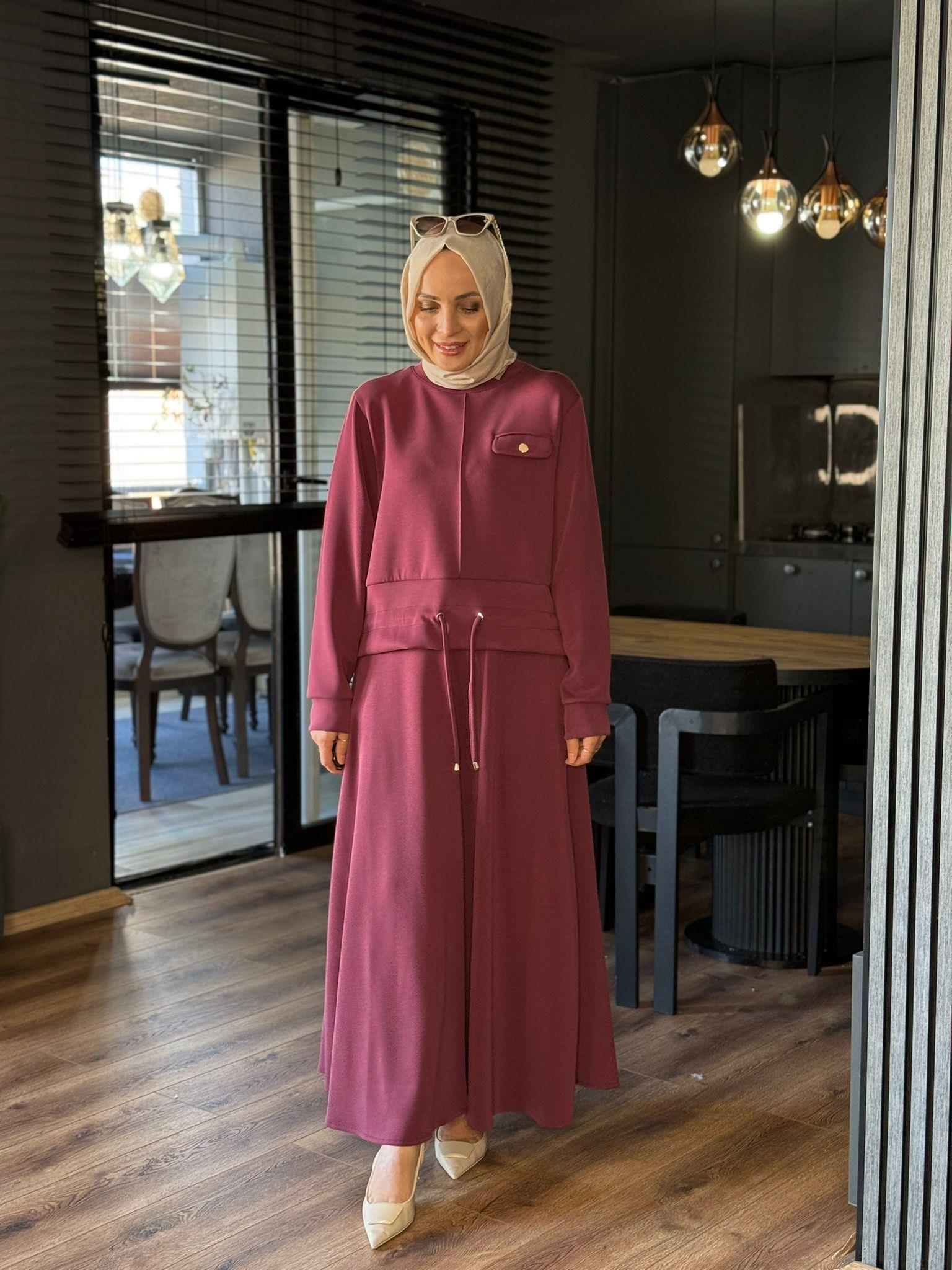 2828 OYSHO ETEKLİ TAKIM BORDO 