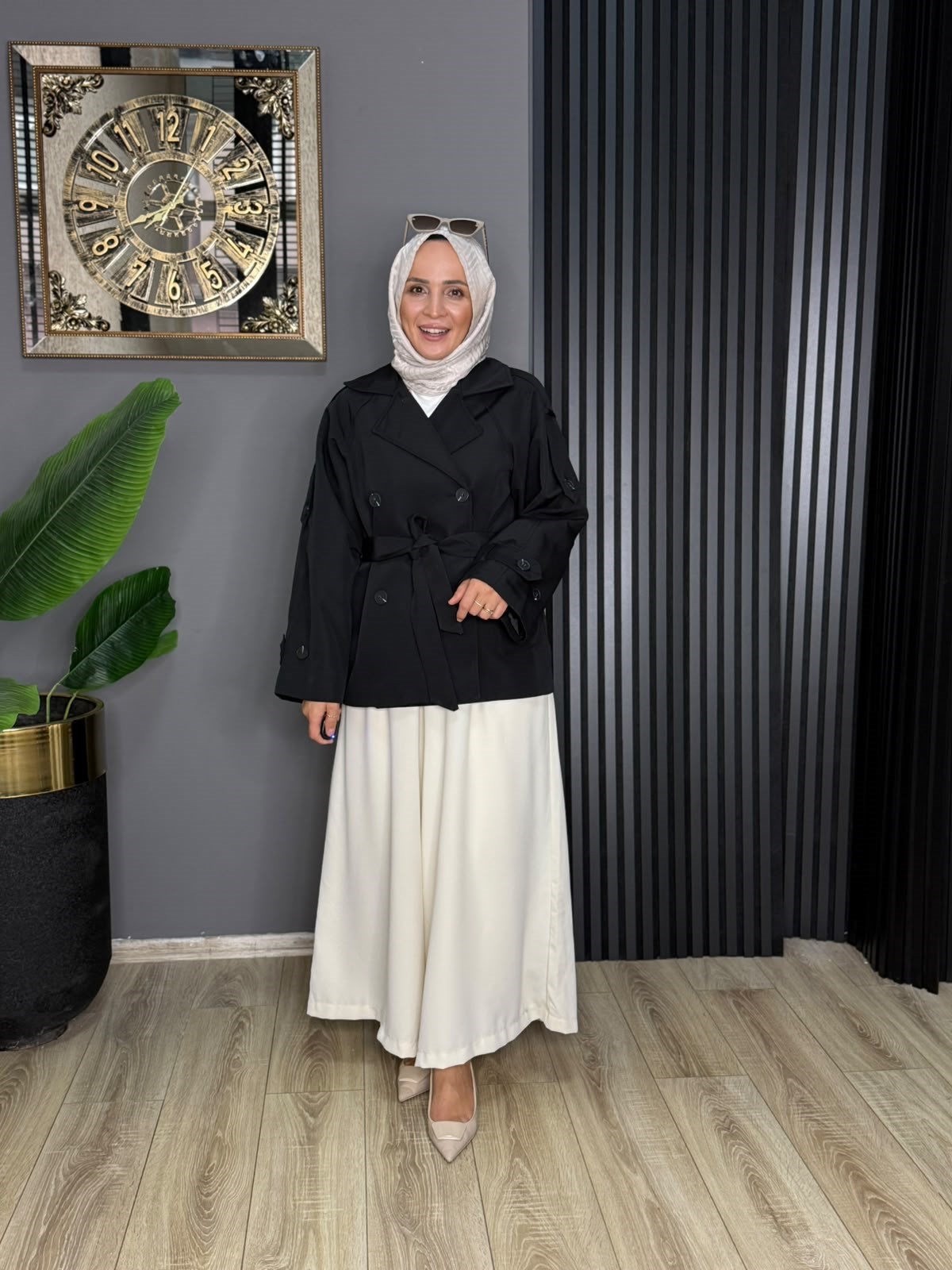 32849 RİVA TRENÇKOT SİYAH 