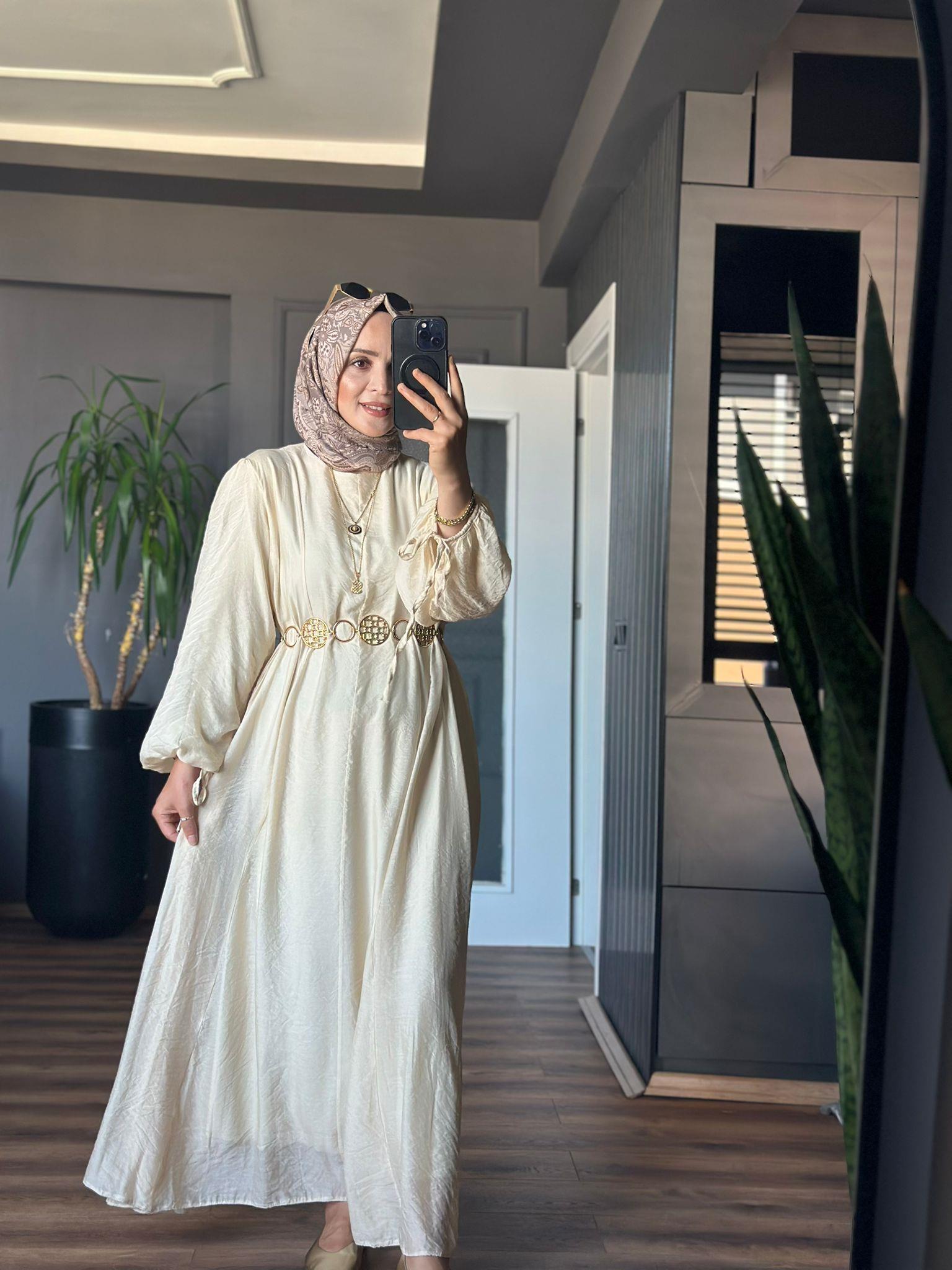 3342 ELİSA ELBİSE BEJ