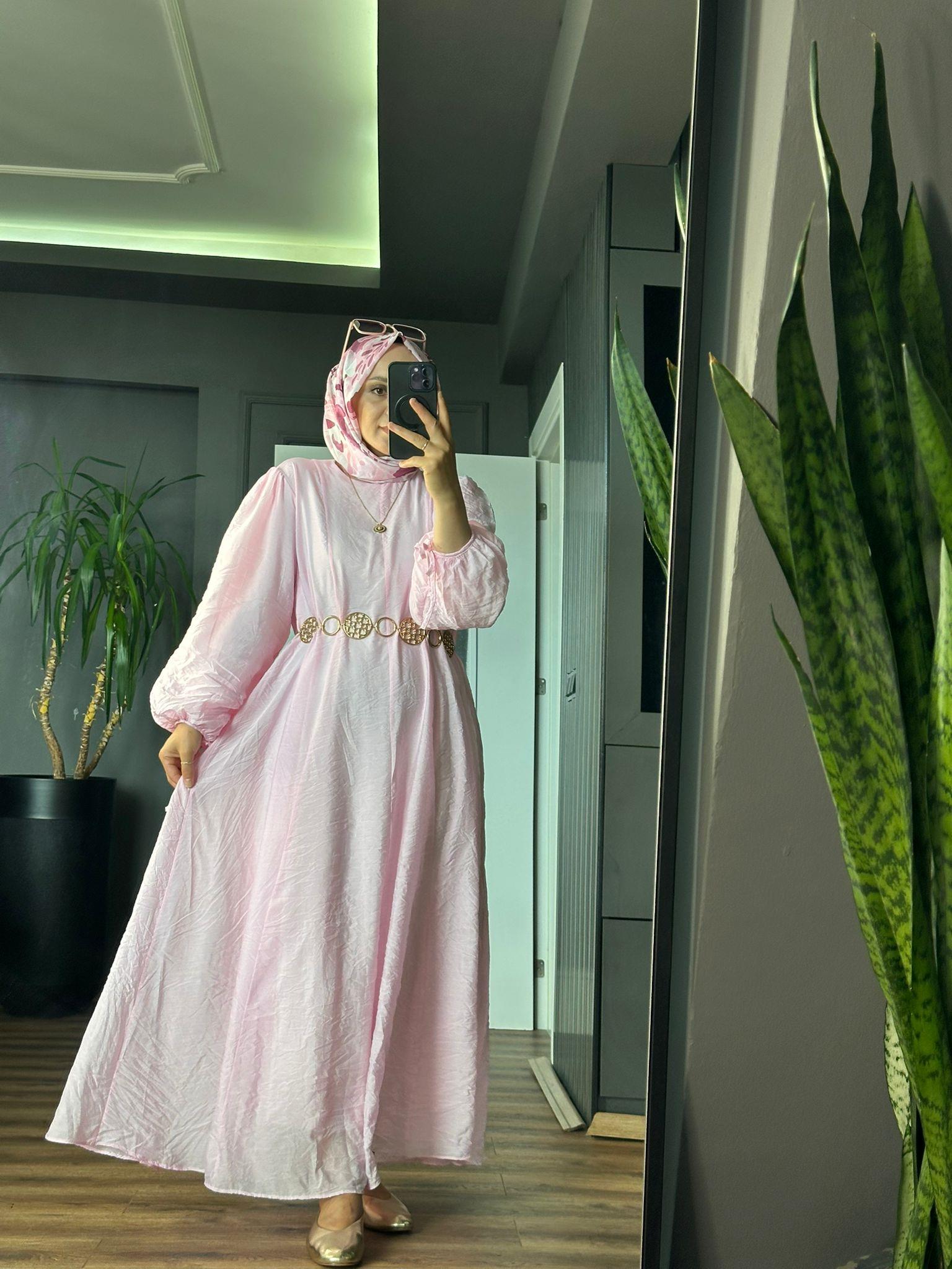3342 ELİSA ELBİSE PEMBE