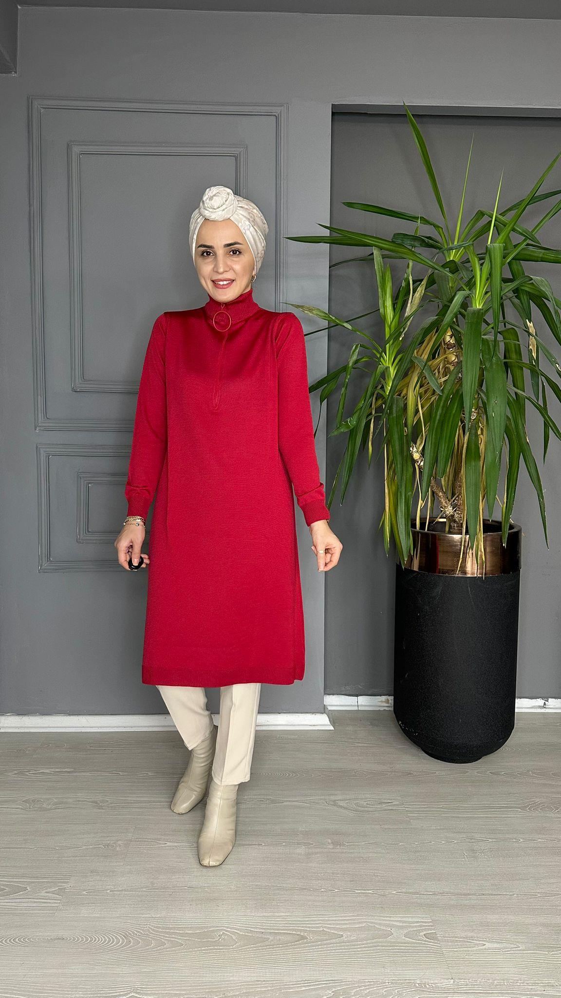 34050 FERMUARLI TRİKO KIRMIZI 