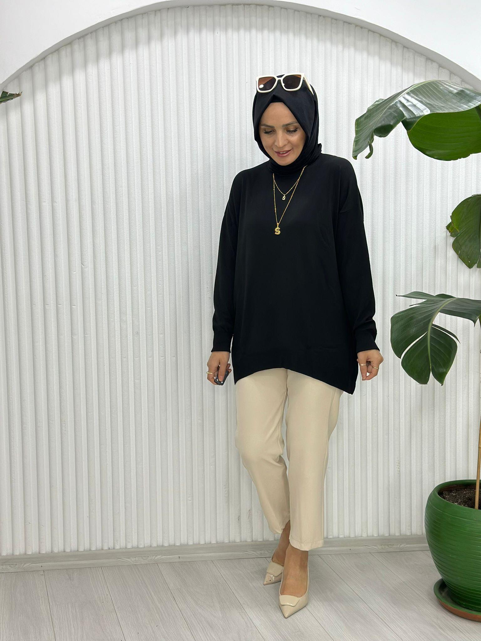 40408 İNDİRİMLİ MERSERİZE TRİKO SİYAH STD