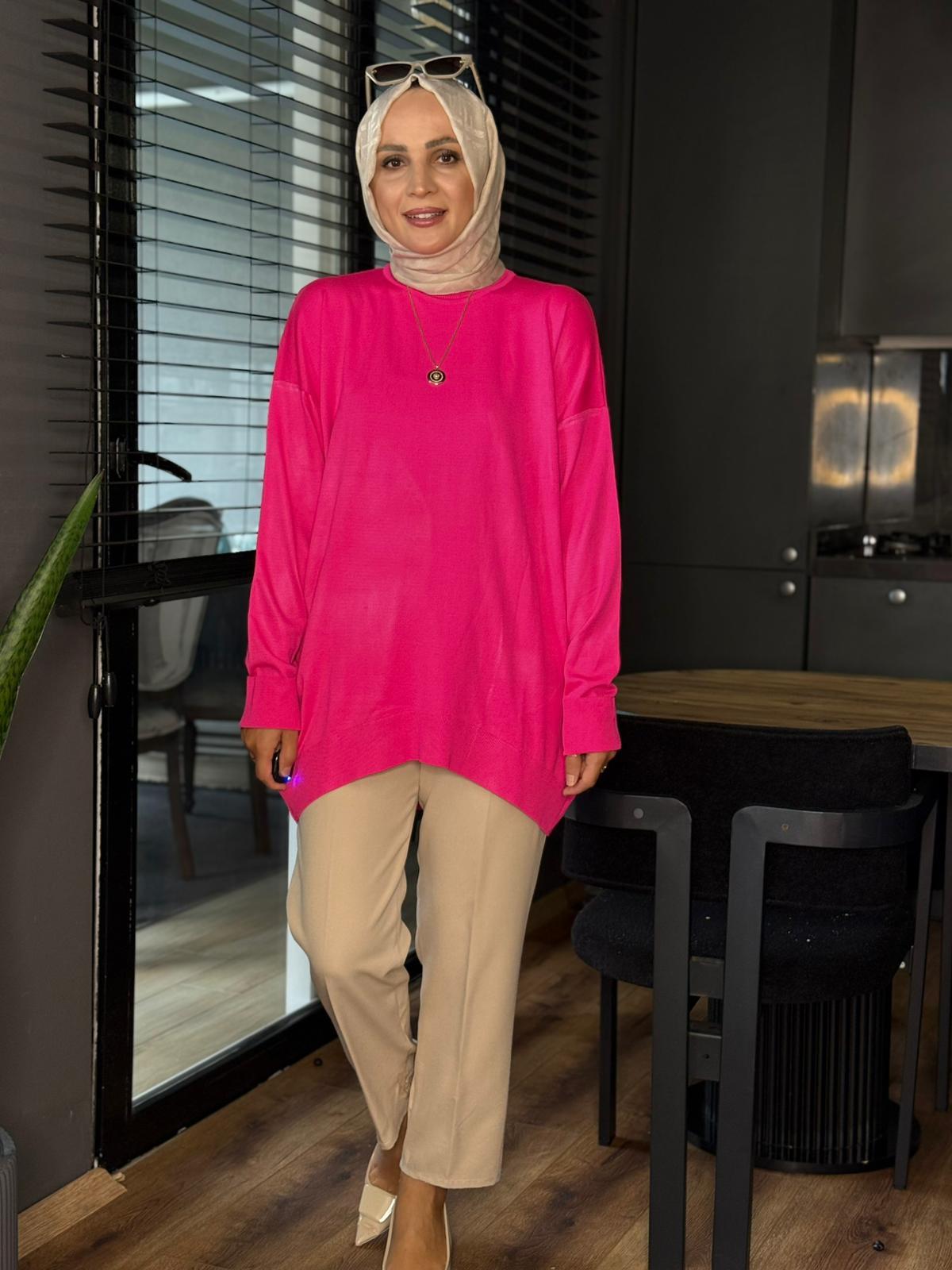 40408 MERSERİZE TRİKO PEMBE STD