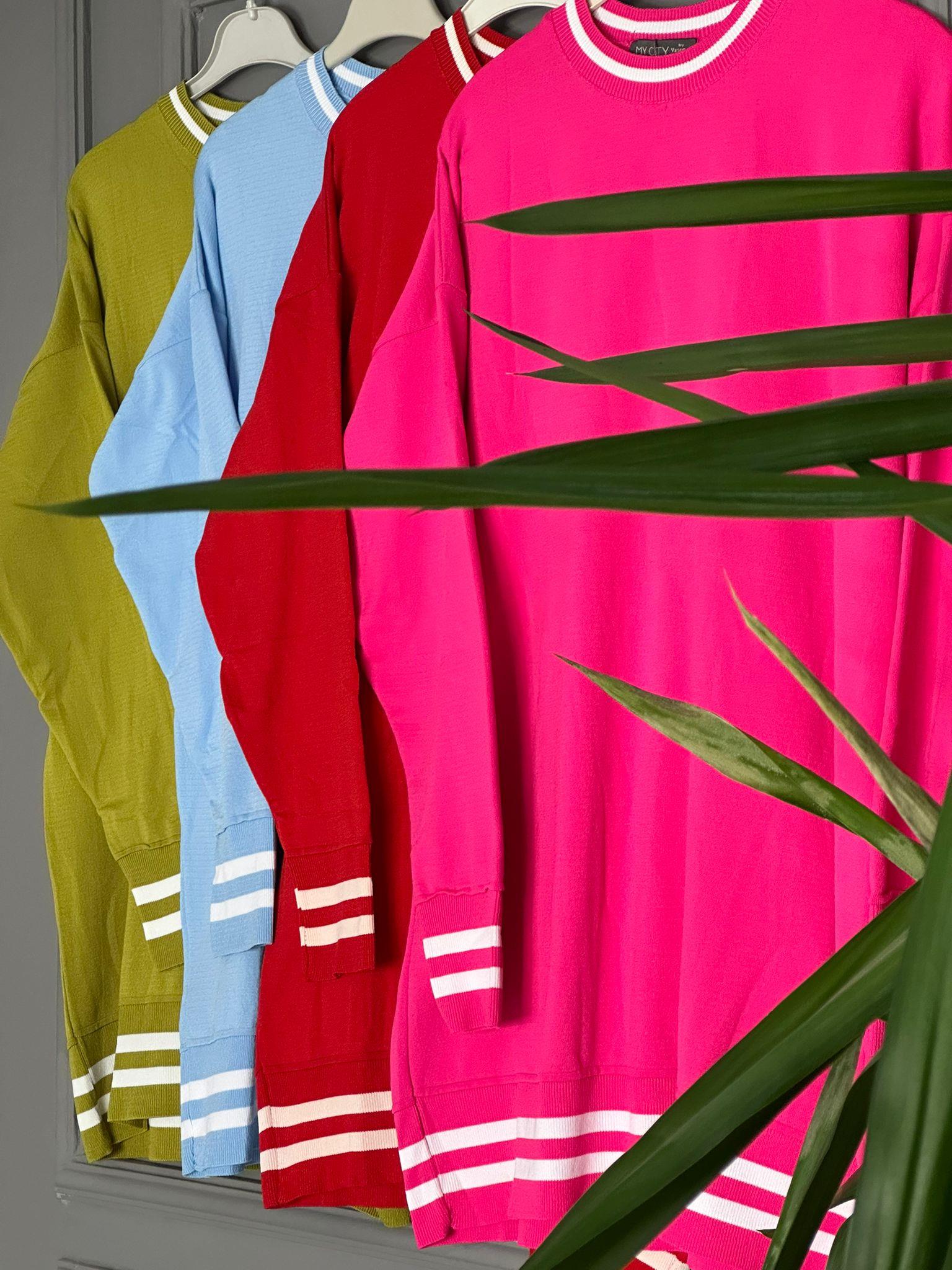 40422 TRİKO KAZAK BEBE MAVİ