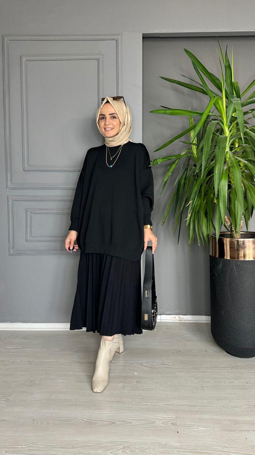 40470 OVERSİZE TRİKO SİYAH