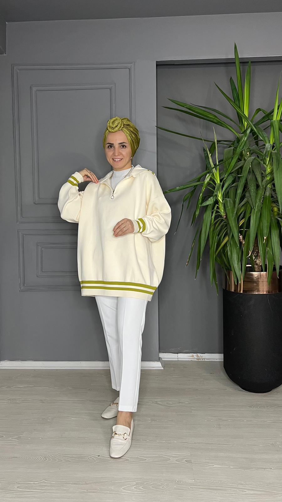 40643 TRİKO KAZAK KREM