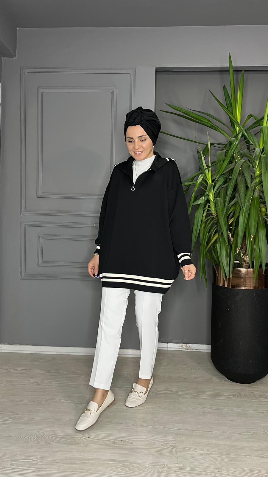 40643 TRİKO KAZAK SİYAH