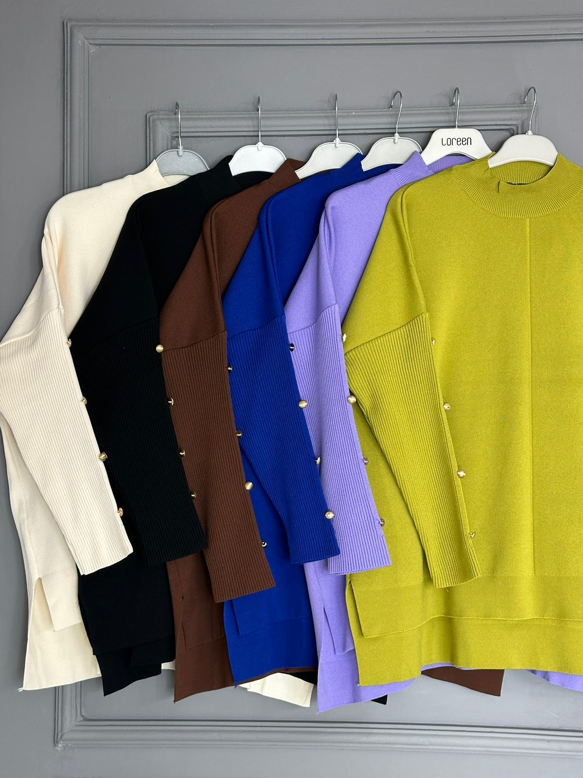 40689 DÜĞMELİ ÇELİK ÖRME TRİKO YAĞ YEŞİL 