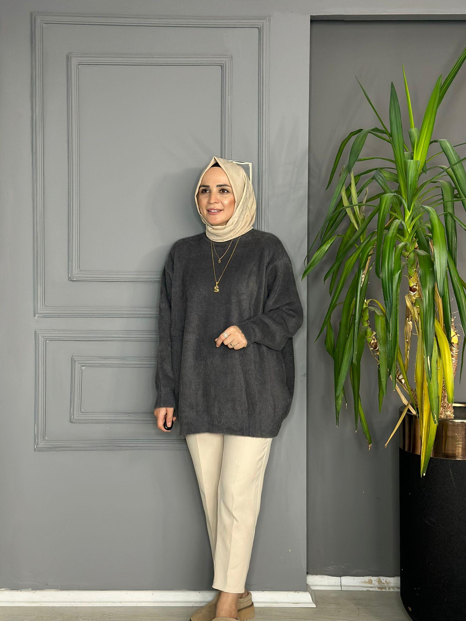 40807 SALAŞ MASSİ MODEL KAZAK GRİ