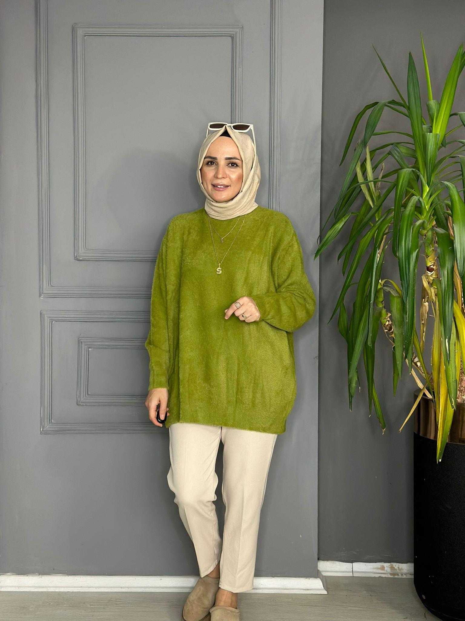 40807 SALAŞ MASSİ MODEL KAZAK YAĞ YEŞİL