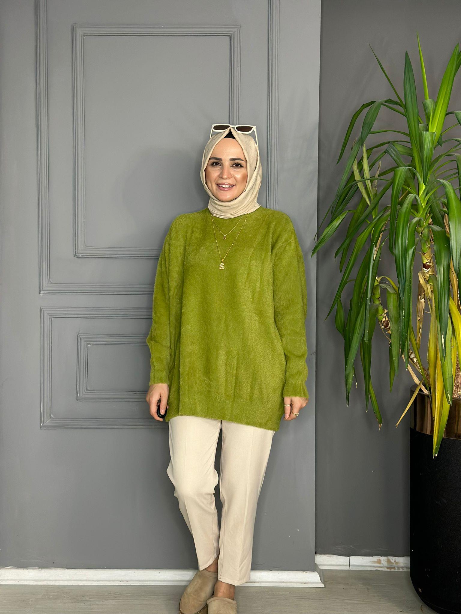 40807 SALAŞ MASSİ MODEL KAZAK YAĞ YEŞİL