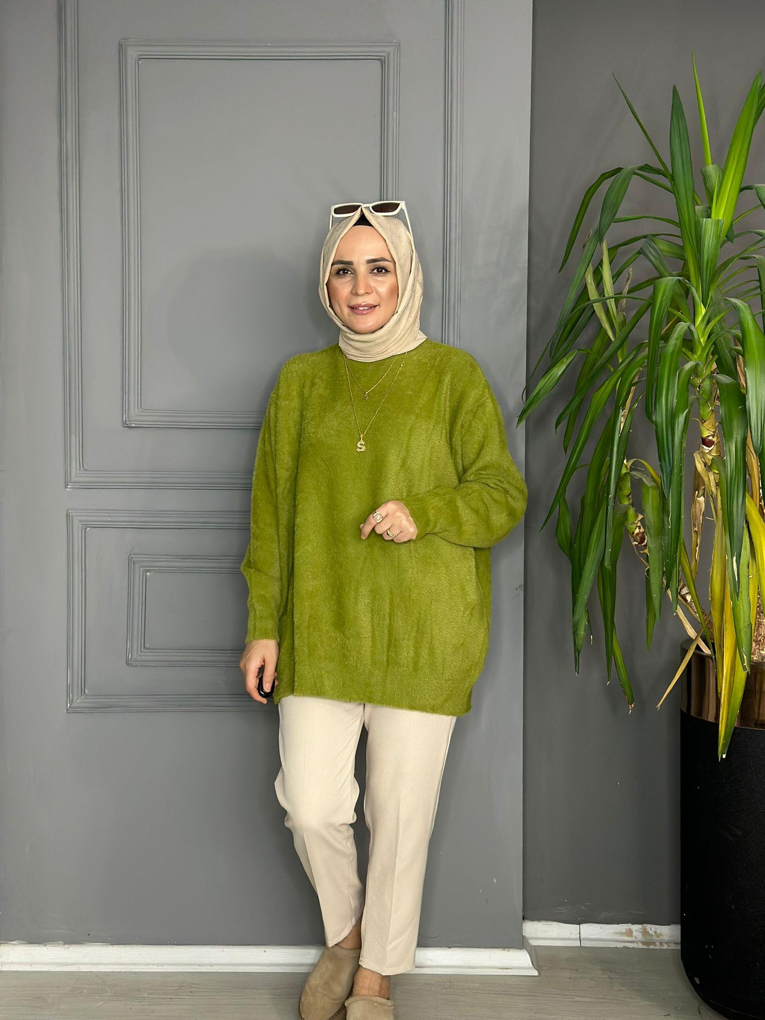 40807 SALAŞ MASSİ MODEL KAZAK YAĞ YEŞİL