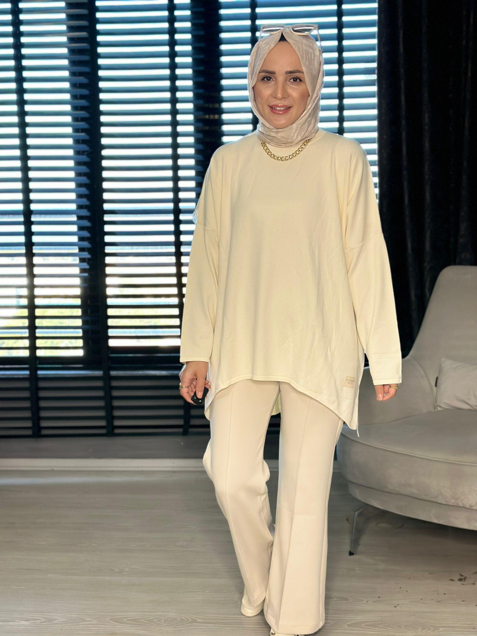 40904  SALAŞ KESİM MERSERİZE TRİKO KREM