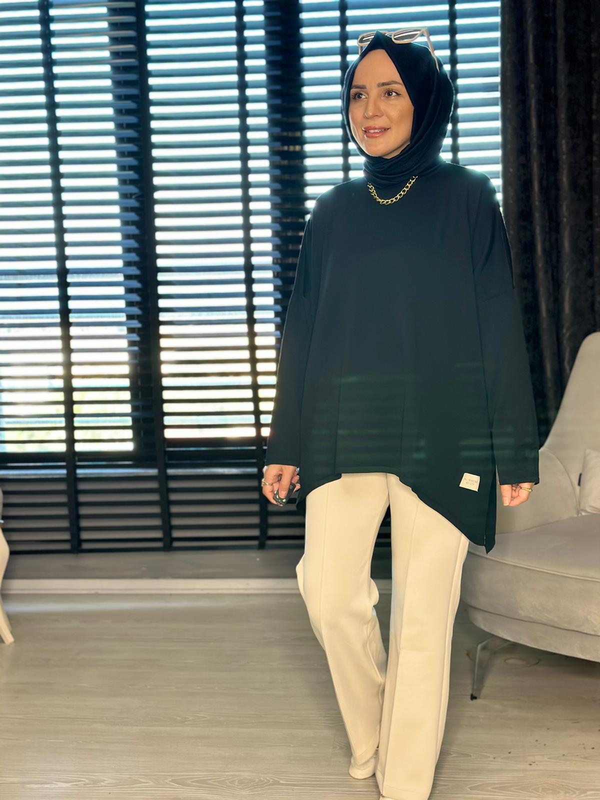 40904  SALAŞ KESİM MERSERİZE TRİKO SİYAH