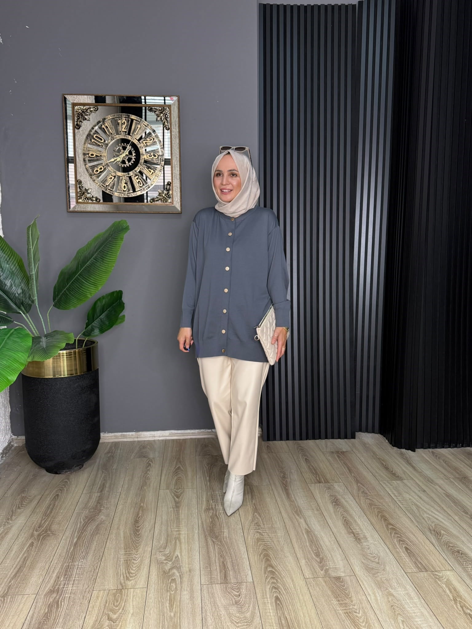 40969 MERSERİZE HIRKA ANTRASİT STD 