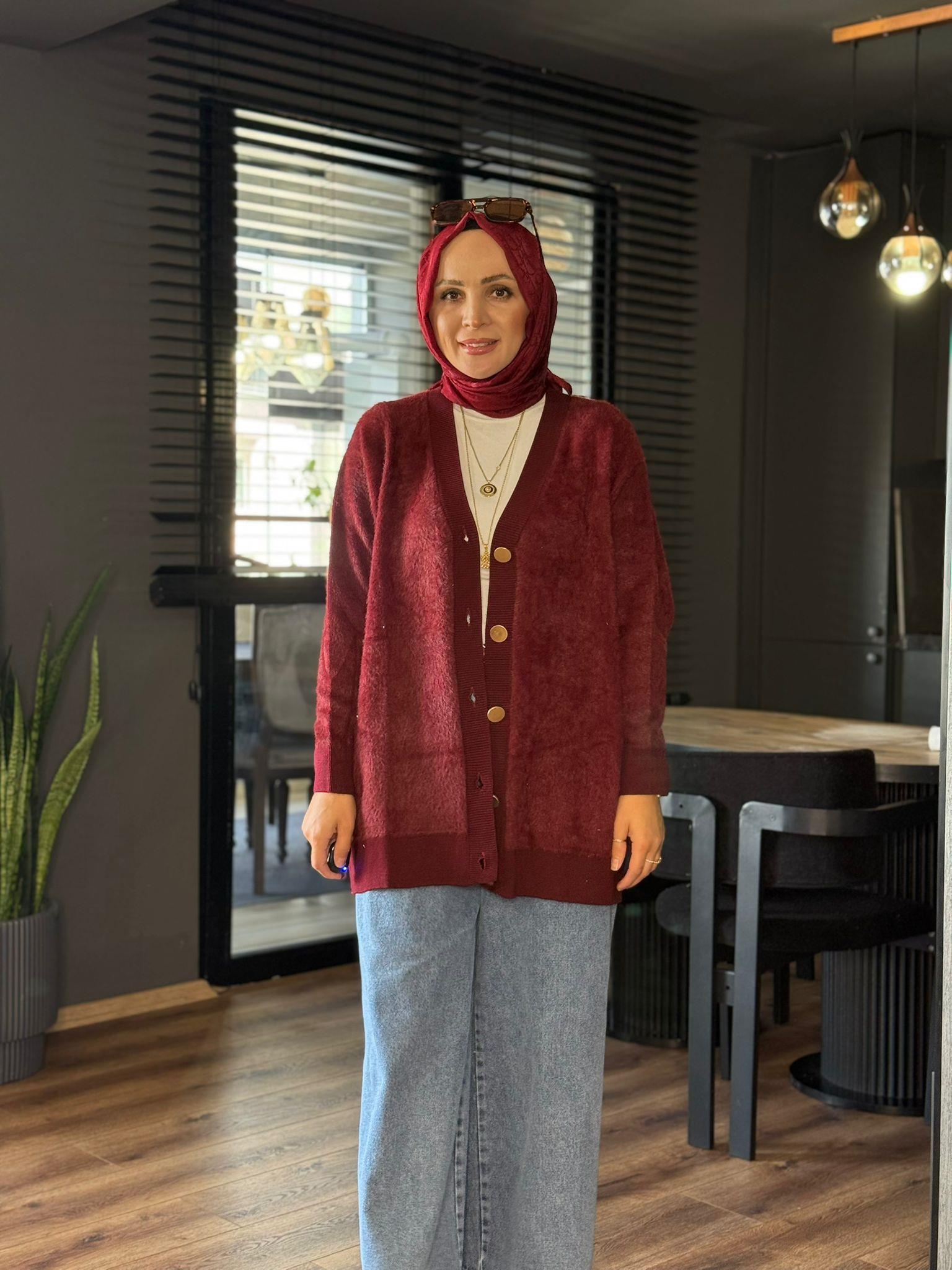 41010 PELUŞ HIRKA BORDO STD