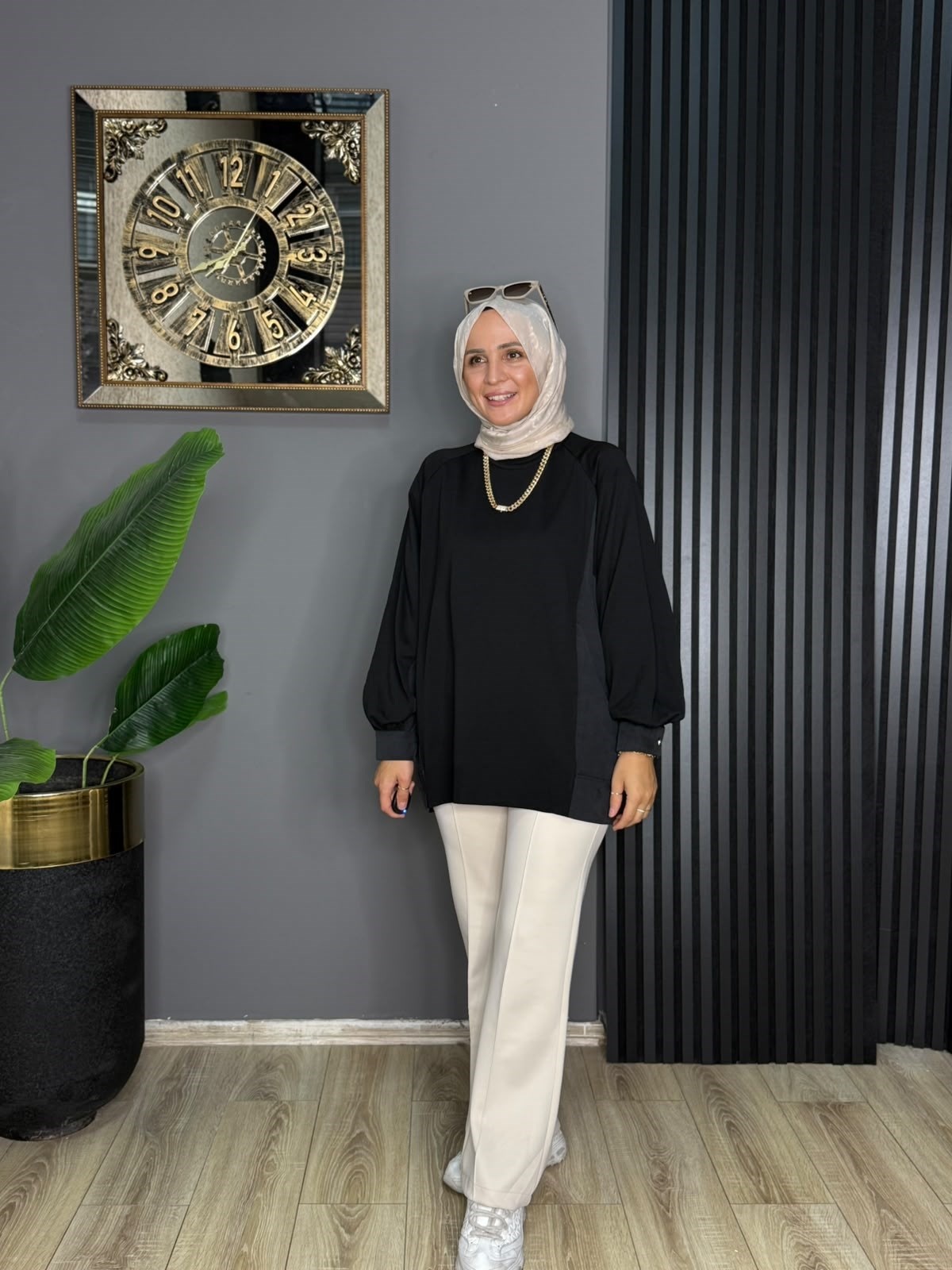 44277 GEÇİŞ DETAY MERSERİZE SİYAH STD