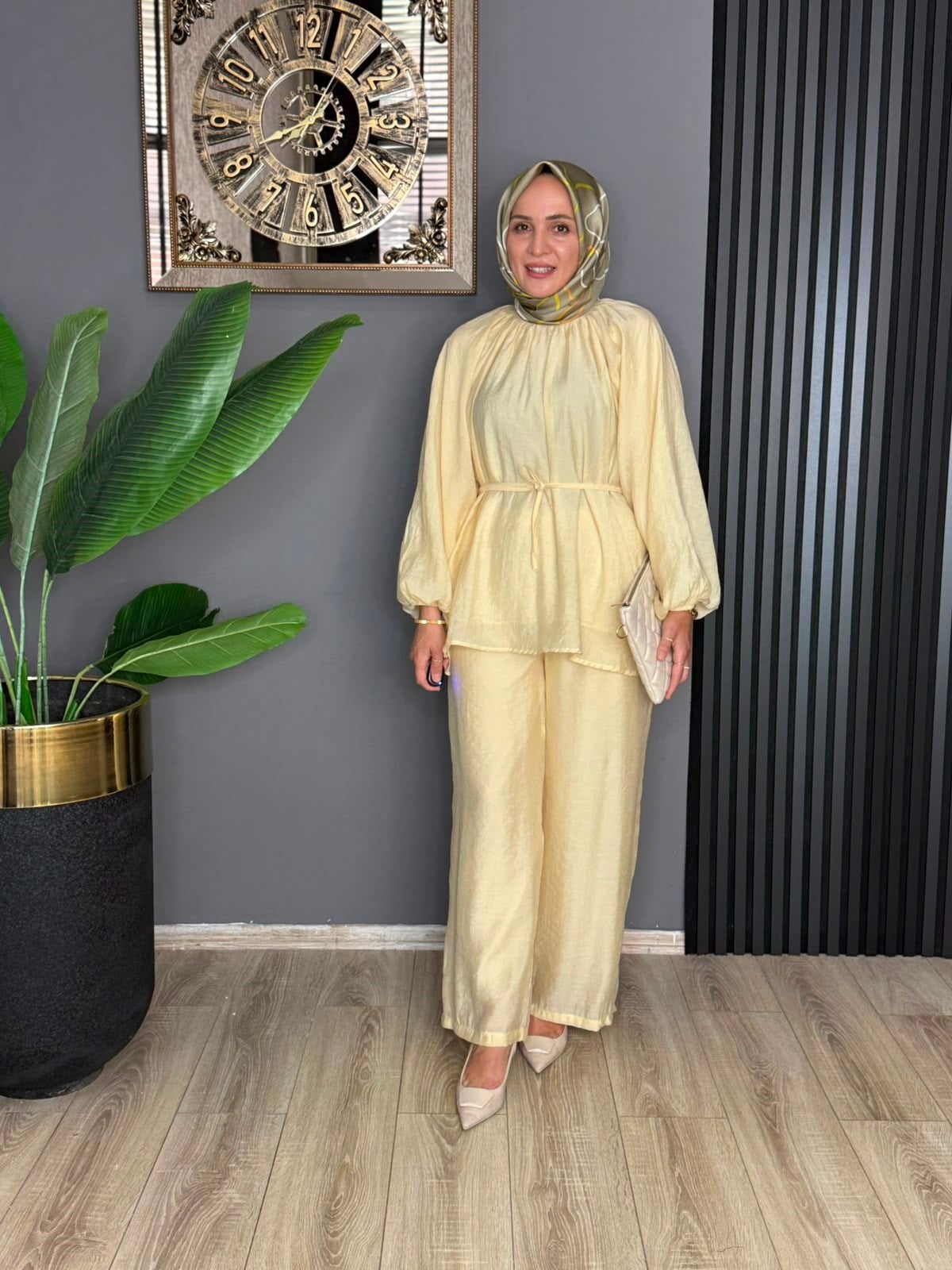 4712 SOFT BLUZ TAKIM SARI 