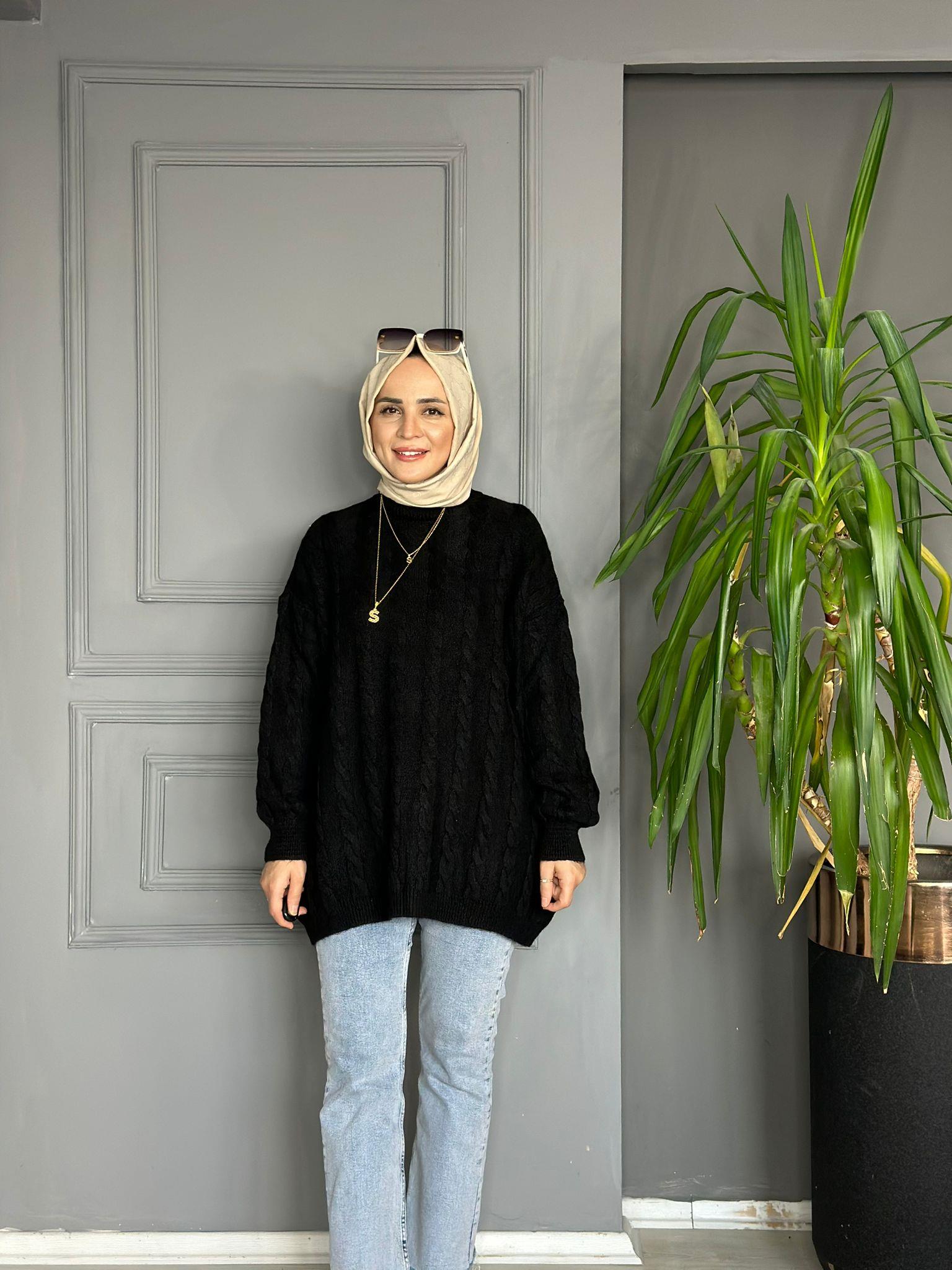 50590 YUMOŞ ÖRGÜ KAZAK SİYAH