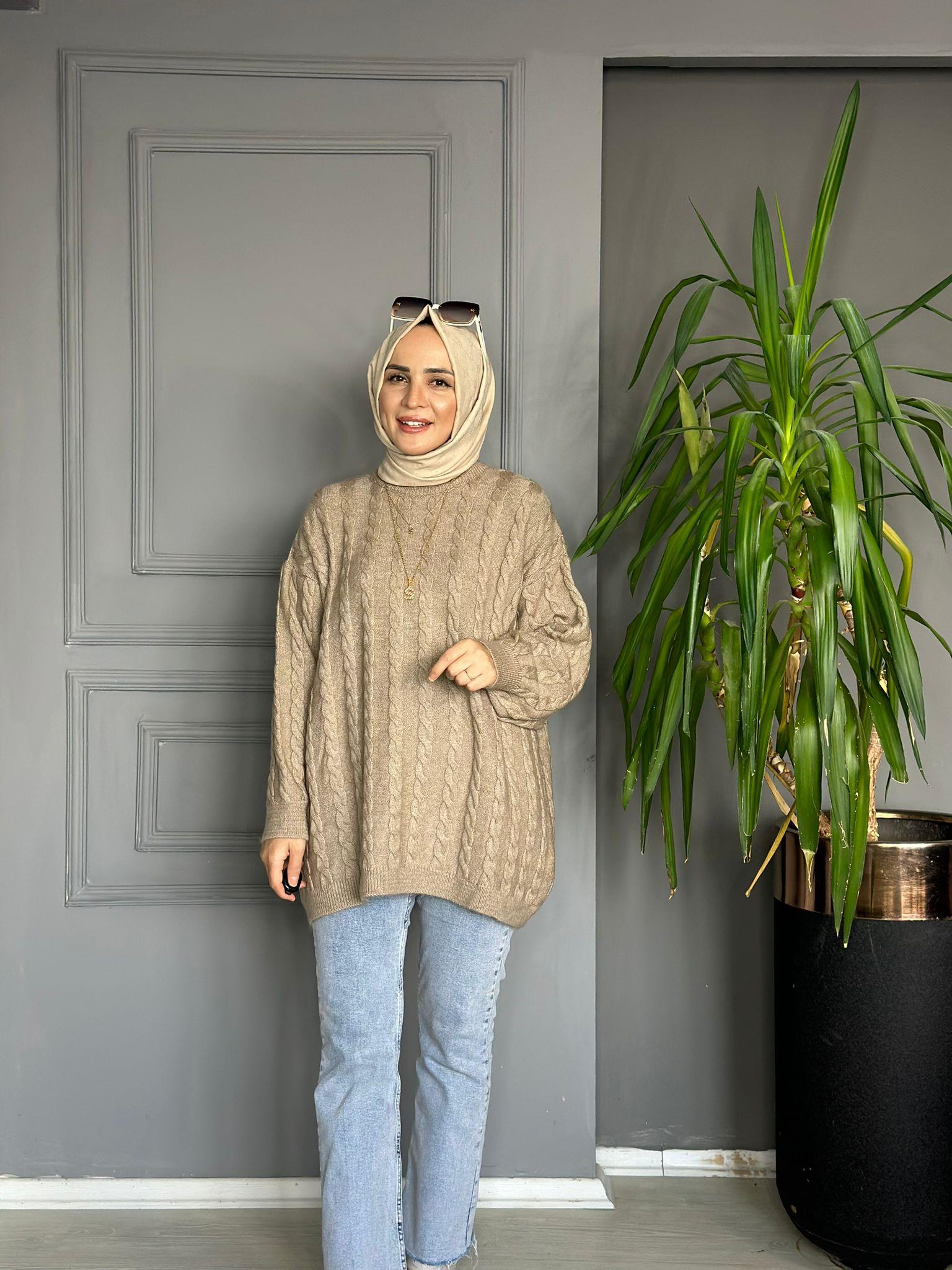 50590 YUMOŞ ÖRGÜ KAZAK VİZON