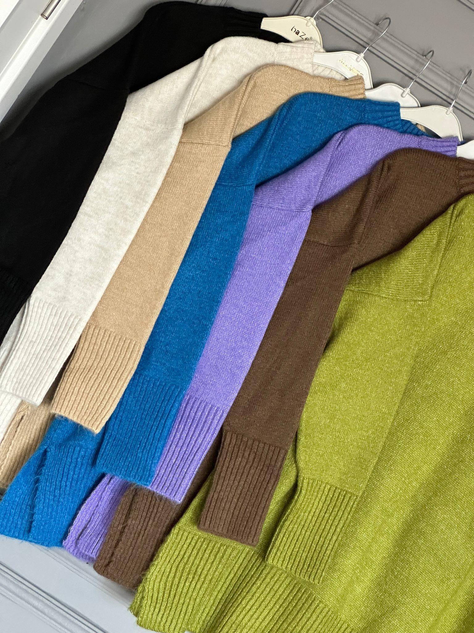 51701 BOĞAZLI TRİKO KAZAK LİLA 