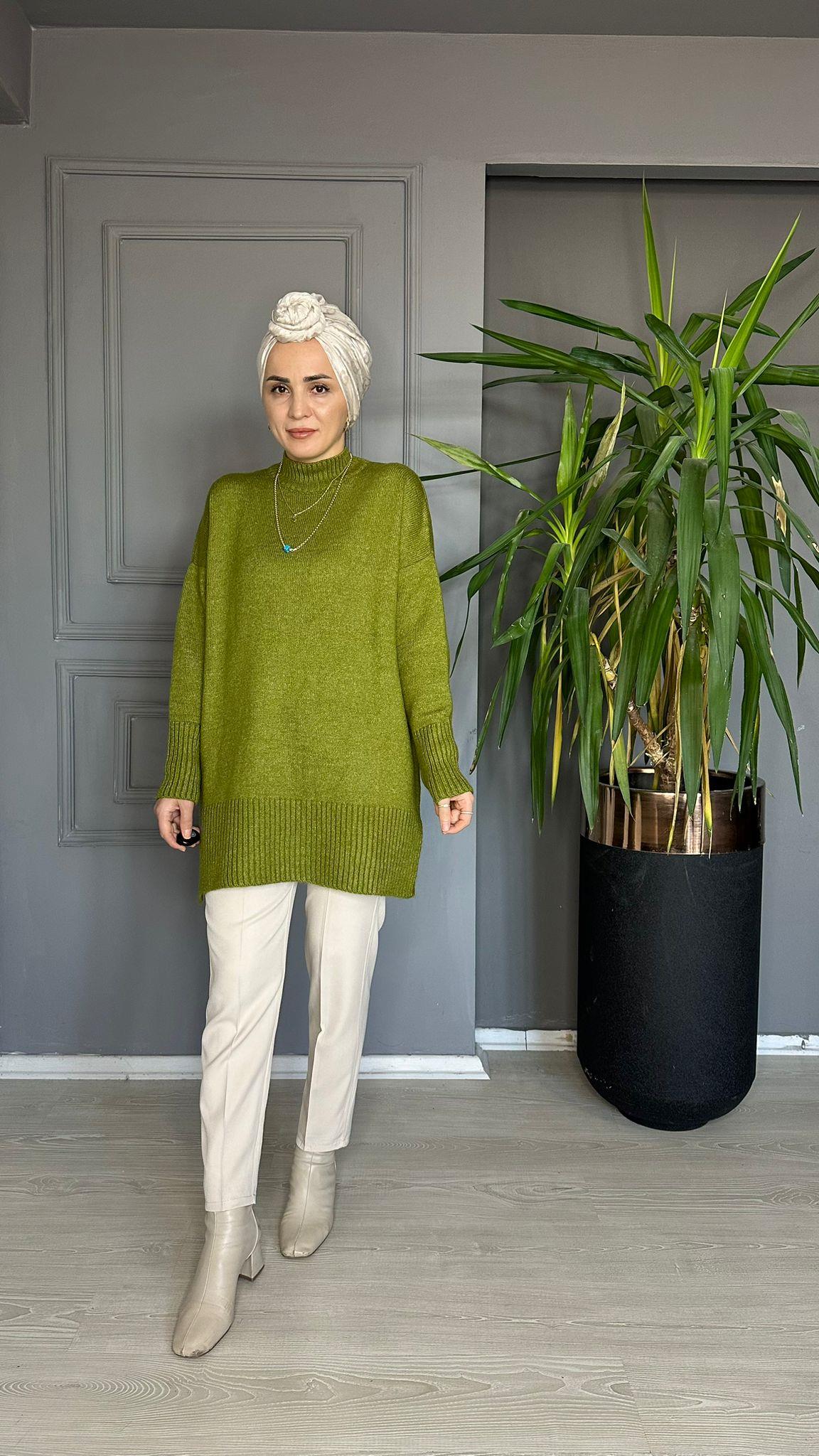 51701 BOĞAZLI TRİKO KAZAK YEŞİL 