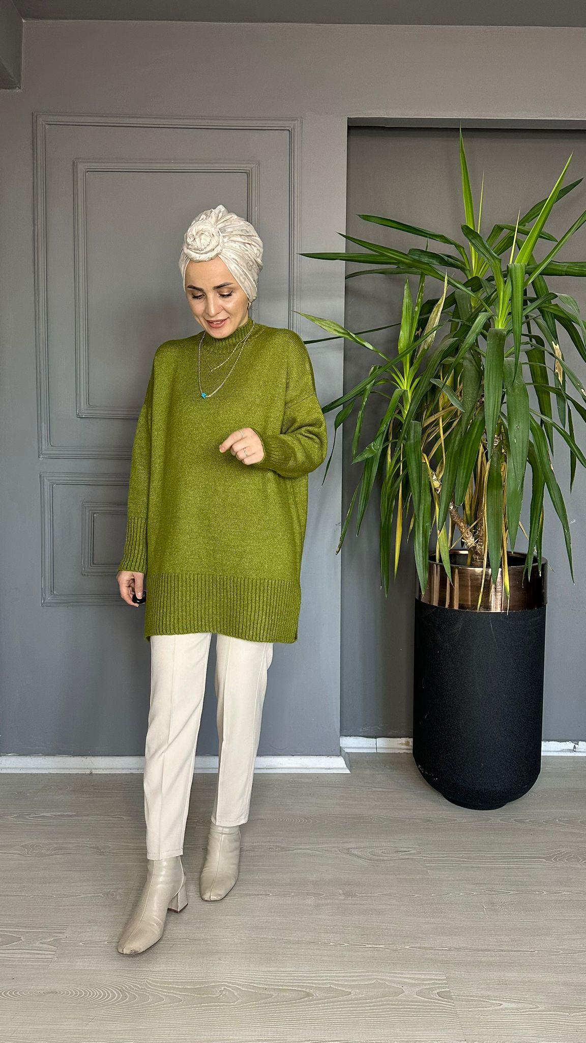 51701 BOĞAZLI TRİKO KAZAK YEŞİL 