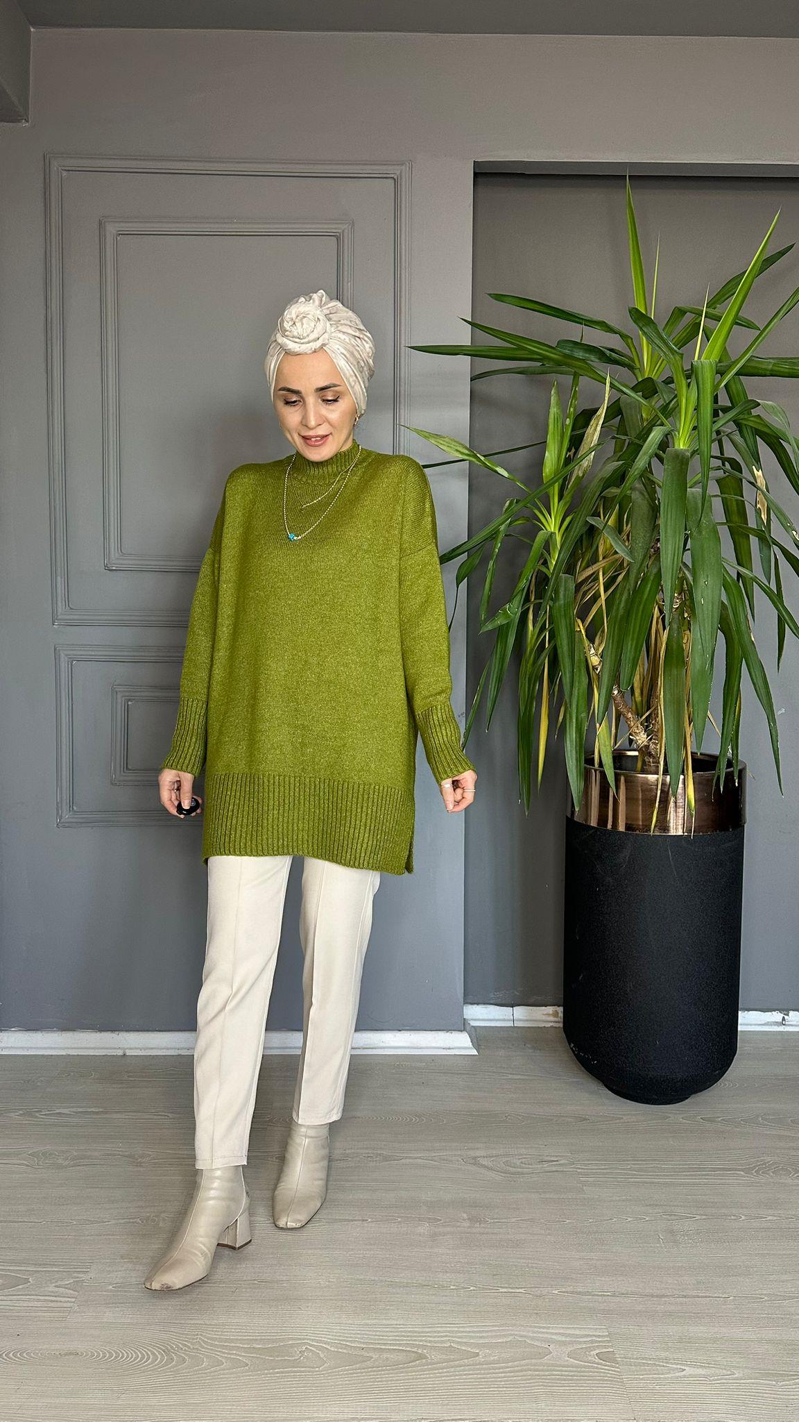 51701 BOĞAZLI TRİKO KAZAK YEŞİL 