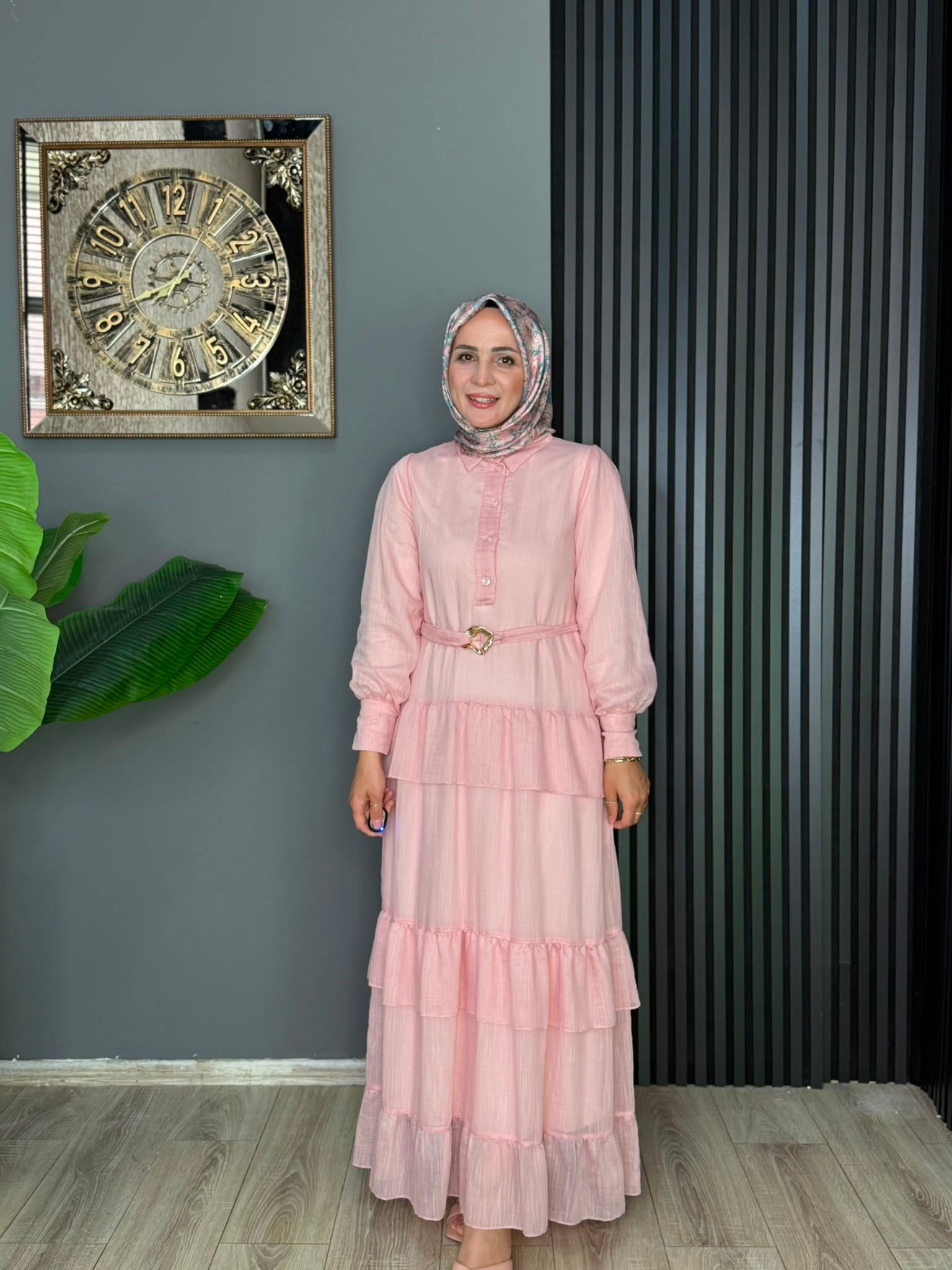 5312 MENEKŞE ELBİSE PEMBE 